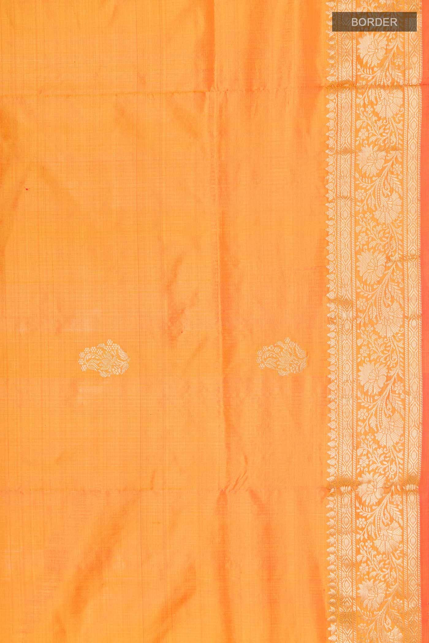 Mustard Banarasi Katan Silk Saree