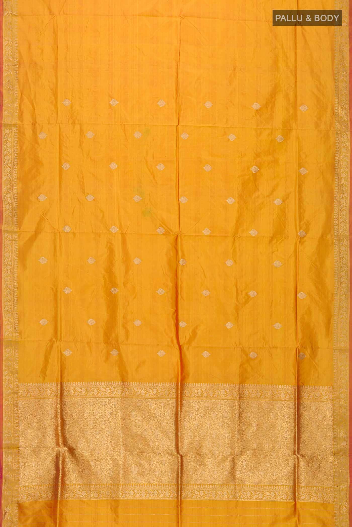 Mustard Banarasi Katan Silk Saree