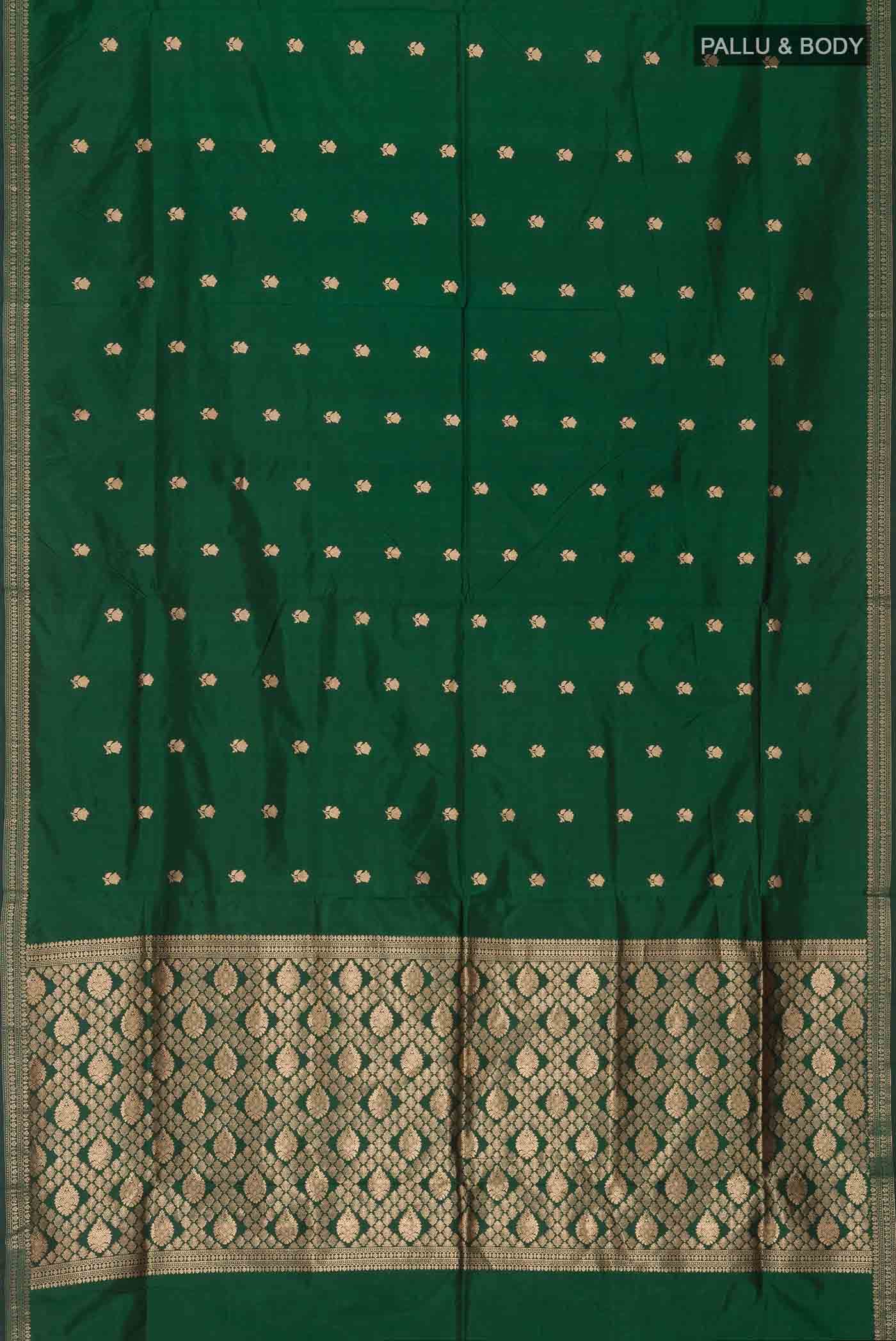 Green Banarasi Katan Silk Saree