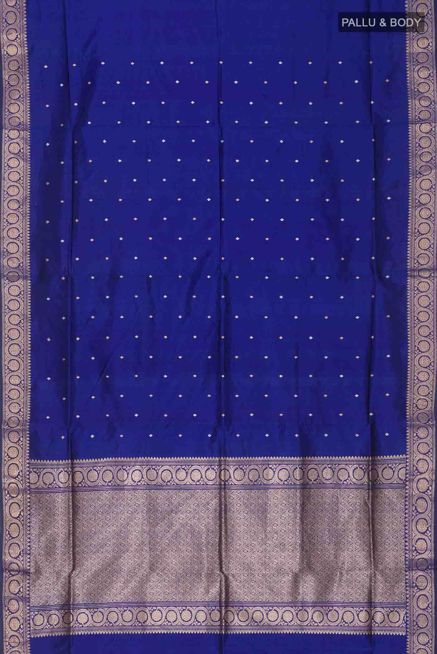 Blue Banarasi Katan Silk Saree