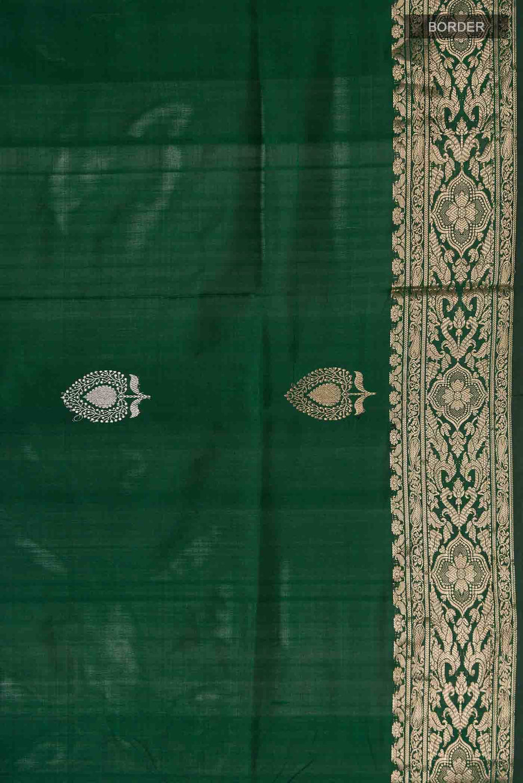 Green Banarasi Katan Silk Saree