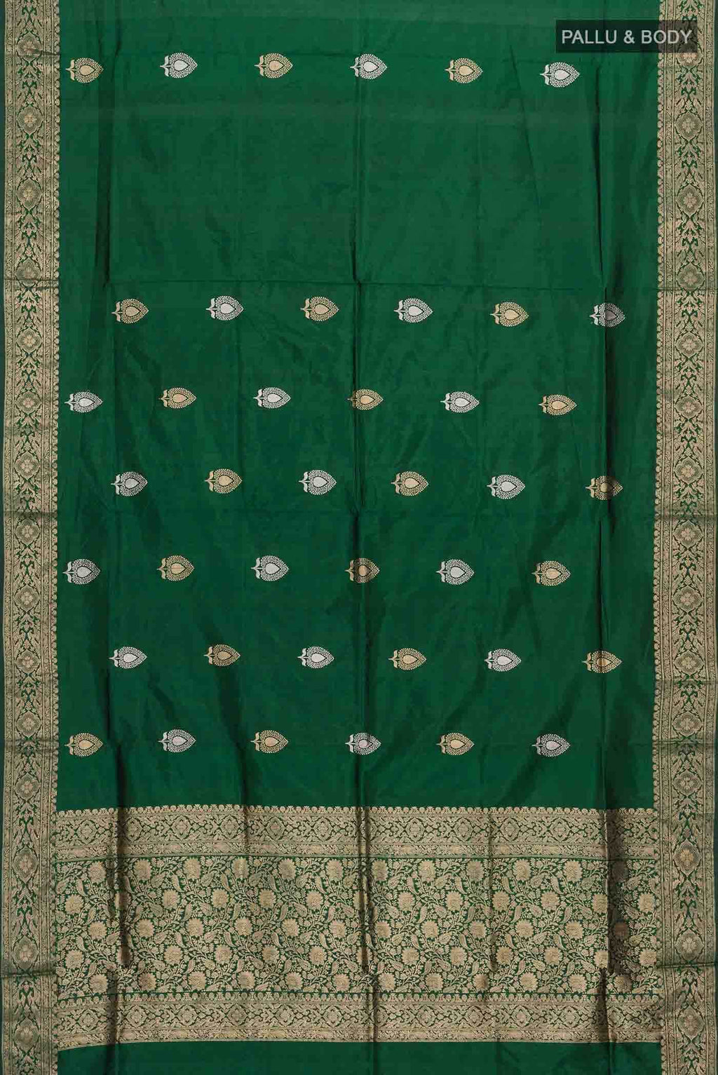 Green Banarasi Katan Silk Saree
