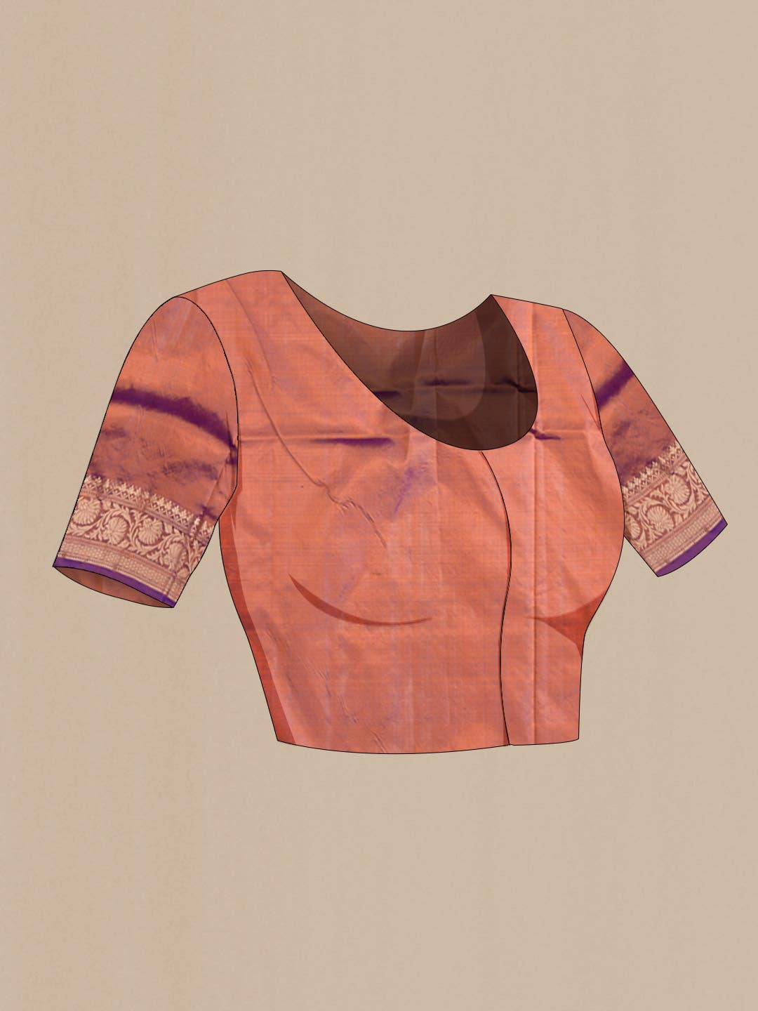 Violet Banarasi Katan Silk Saree