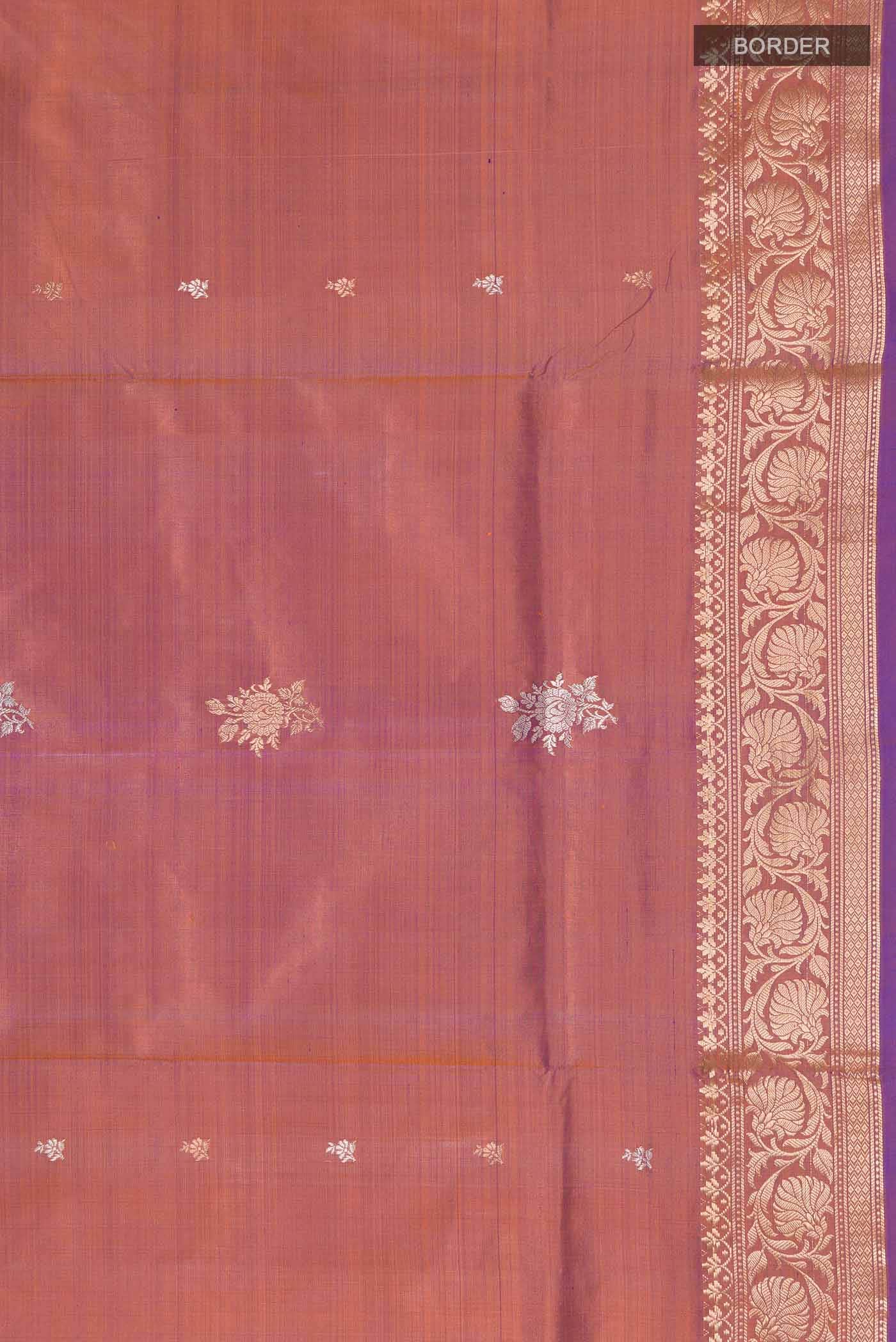 Violet Banarasi Katan Silk Saree