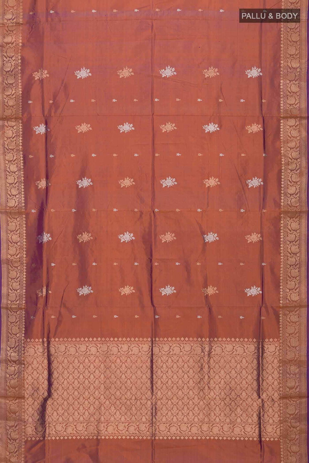 Violet Banarasi Katan Silk Saree