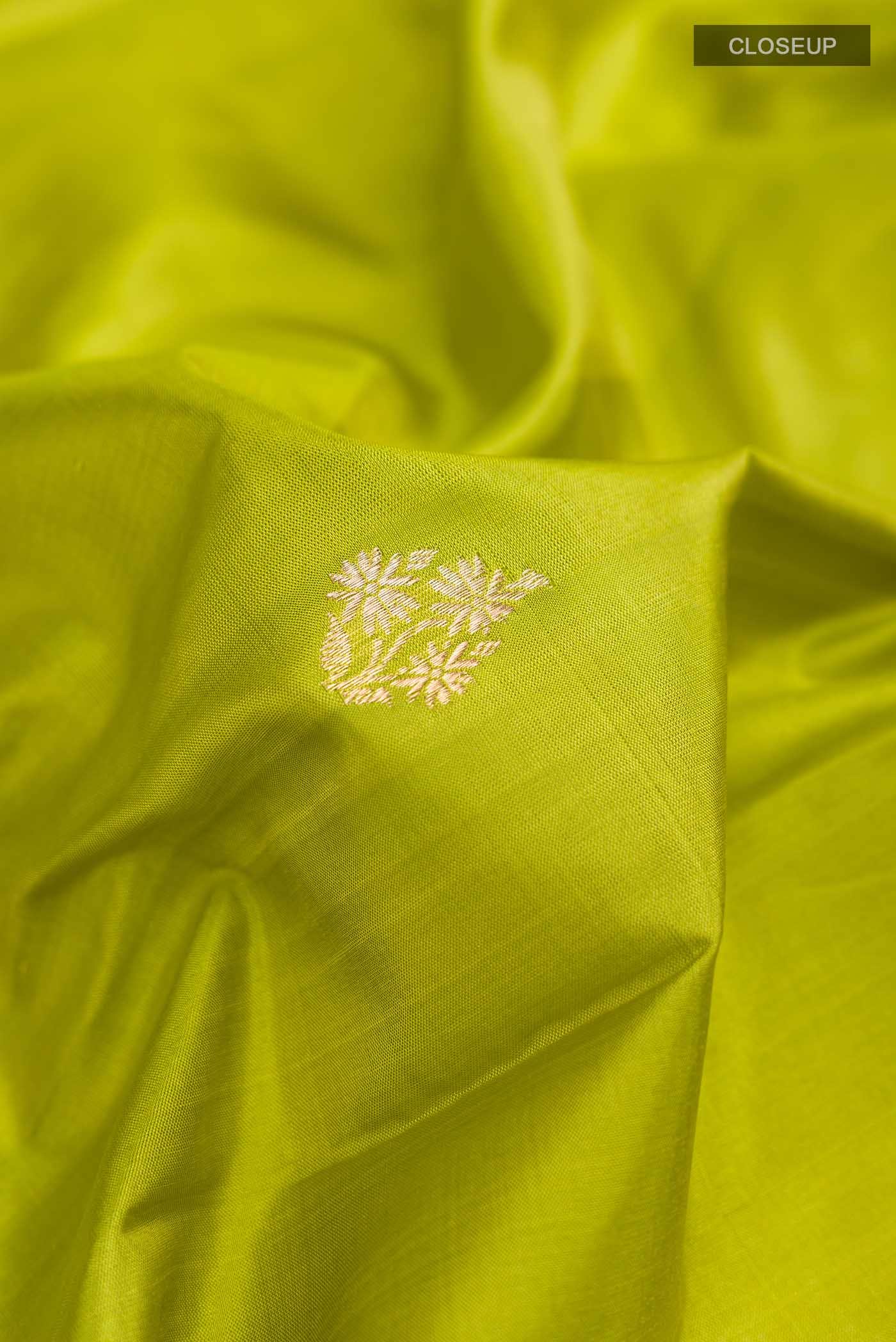 Green Banarasi Katan Silk Saree
