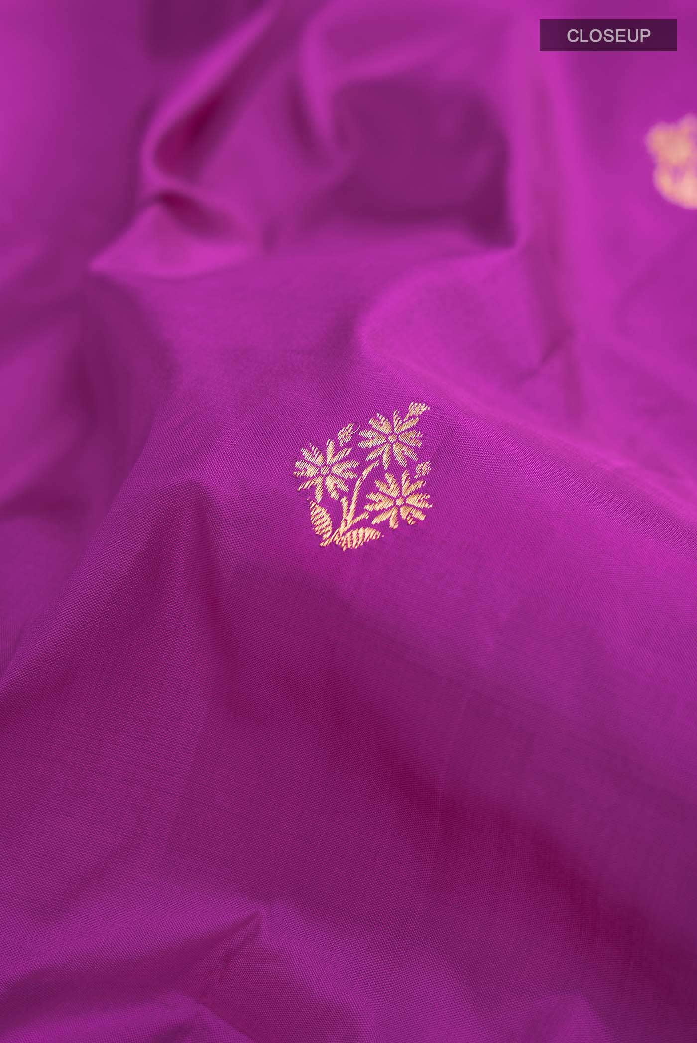 Purple Banarasi Katan Silk Saree