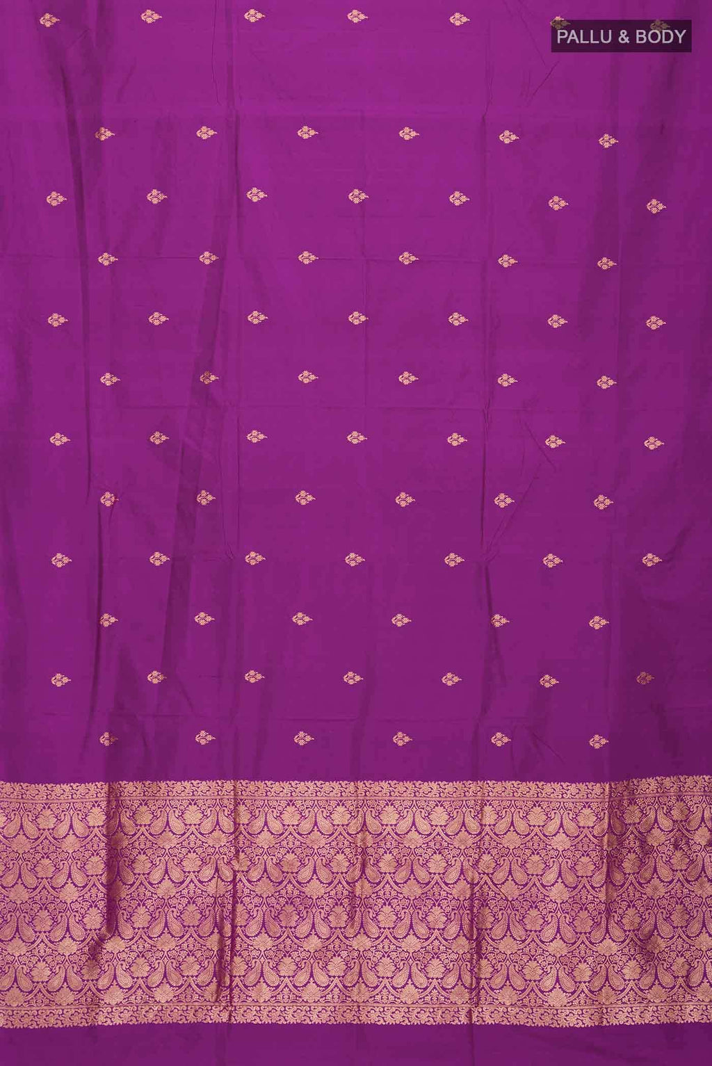Purple Banarasi Katan Silk Saree