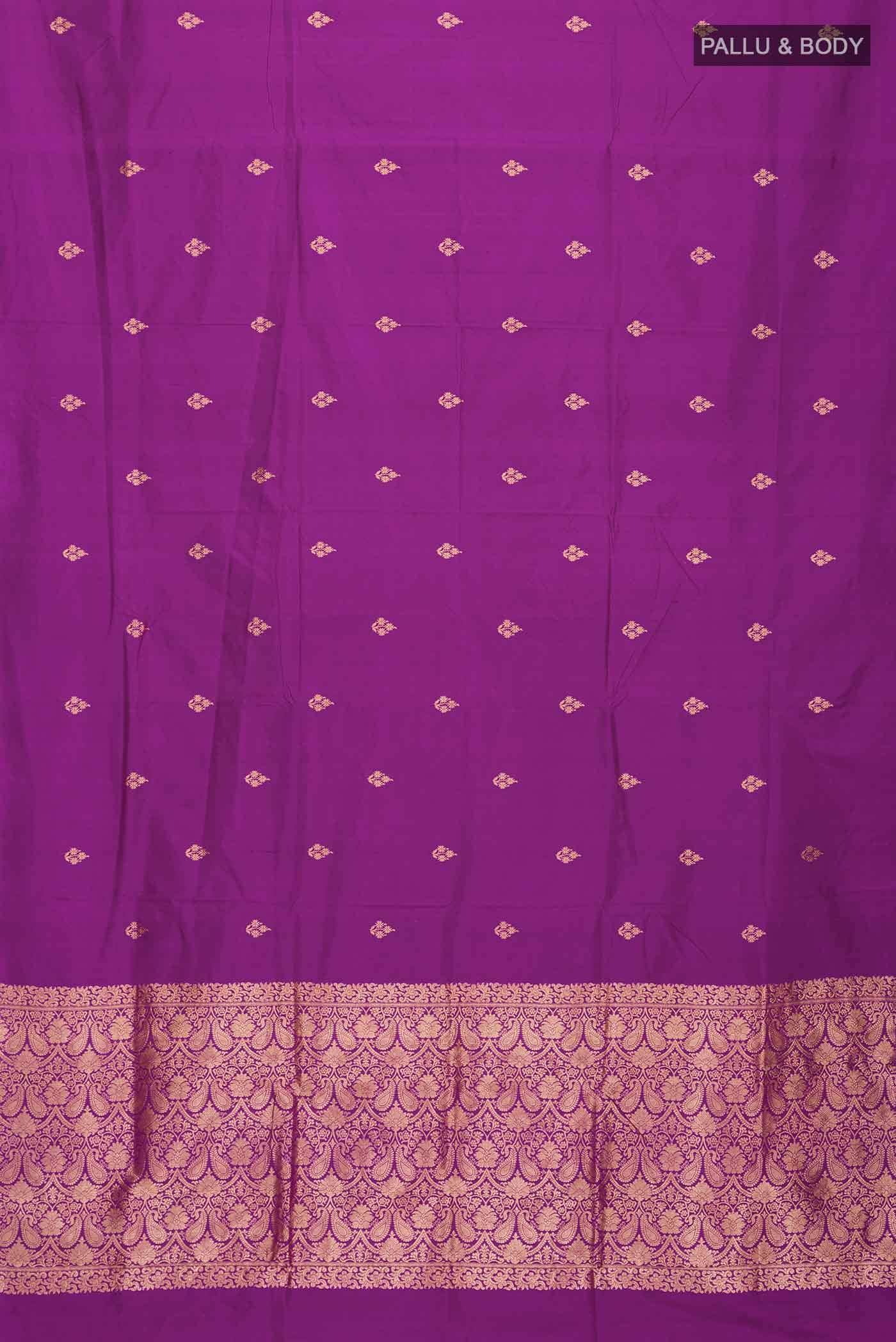 Purple Banarasi Katan Silk Saree