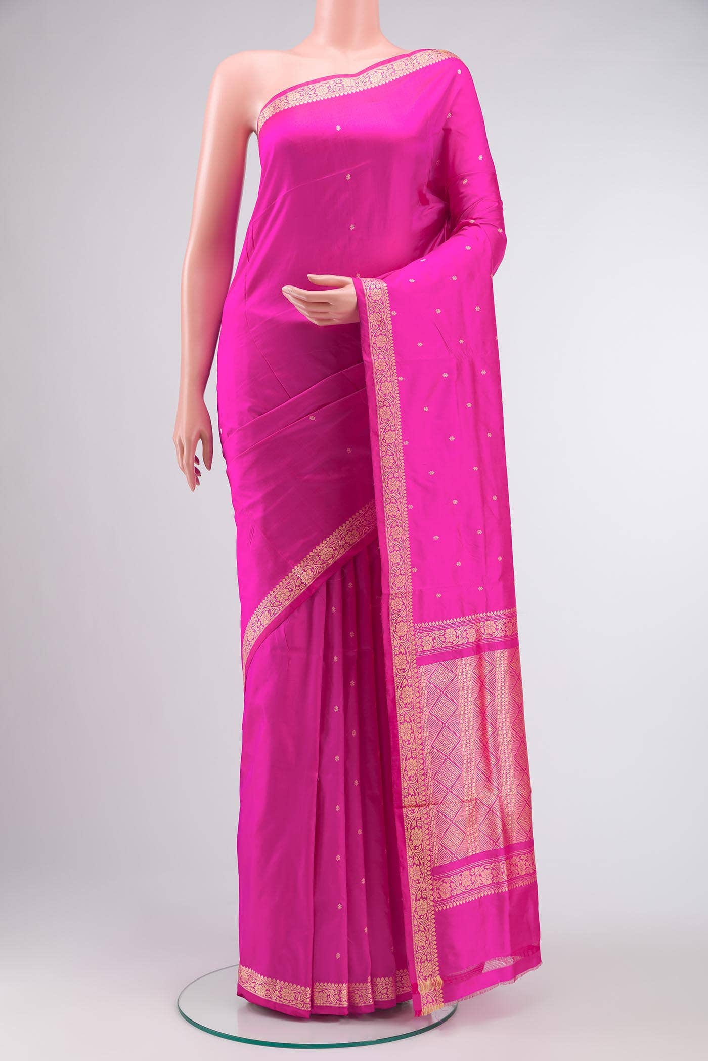 Pink Banarasi Katan Silk Saree