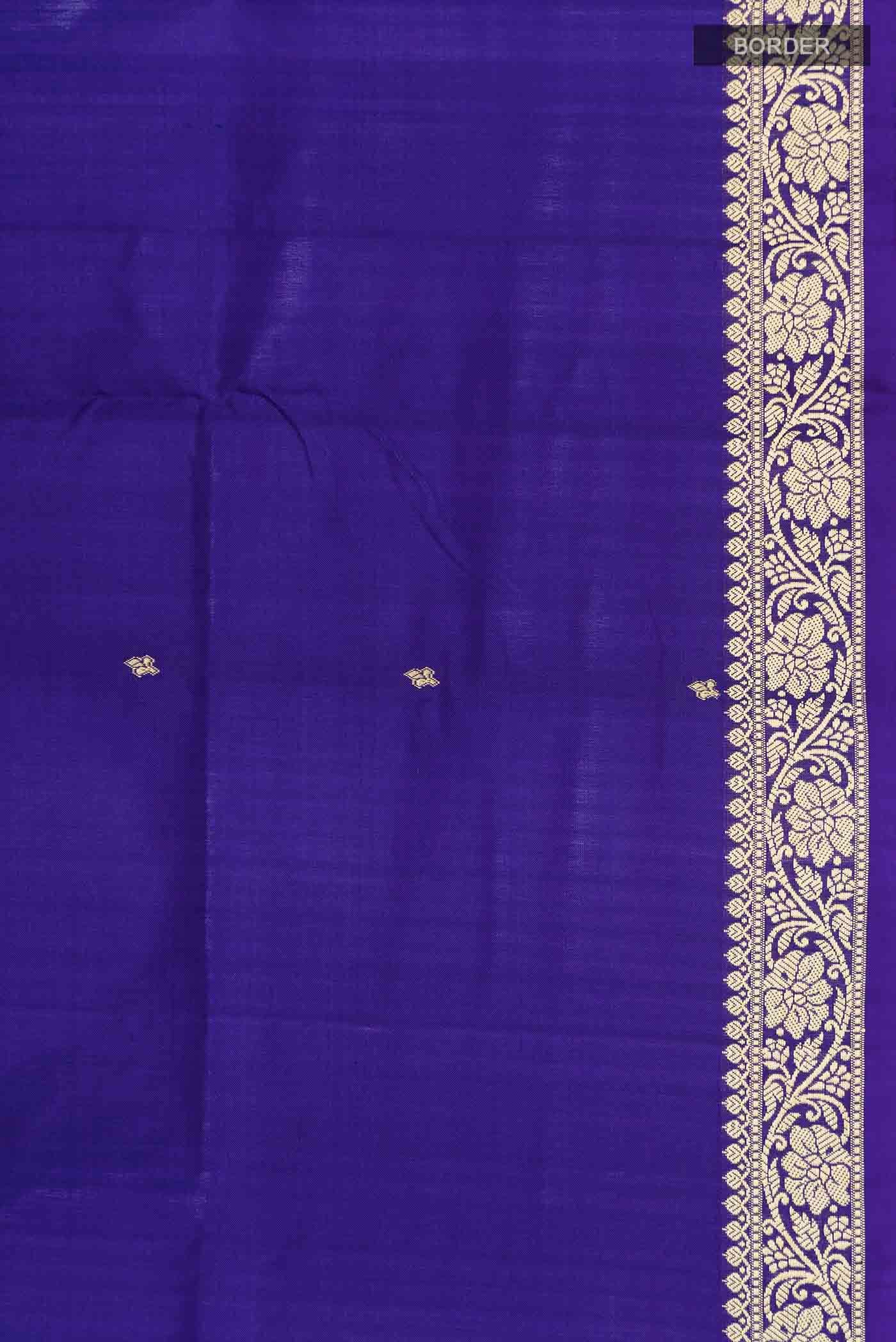 Blue Banarasi Katan Silk Saree