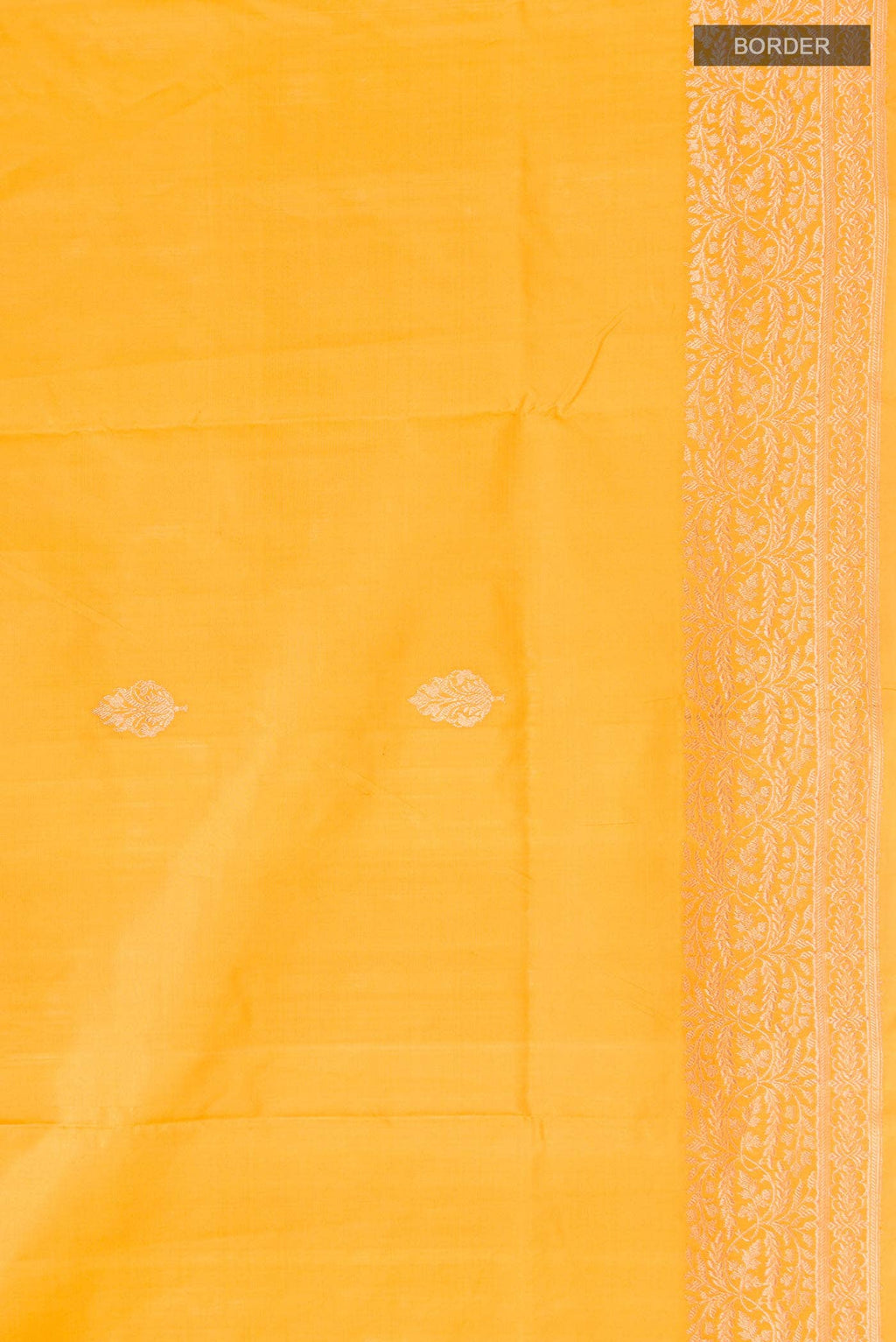 Yellow Banarasi Katan Silk Saree