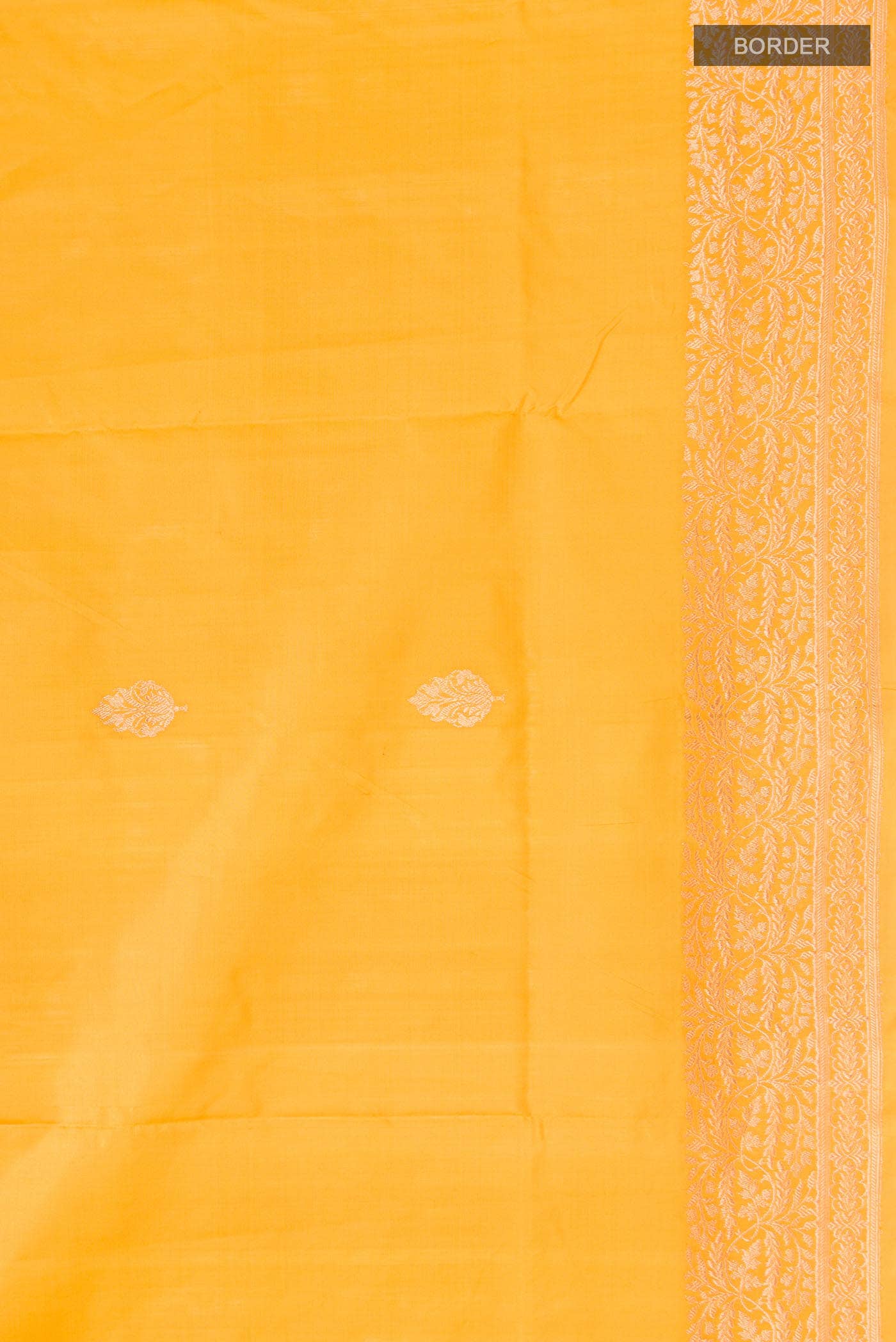 Yellow Banarasi Katan Silk Saree