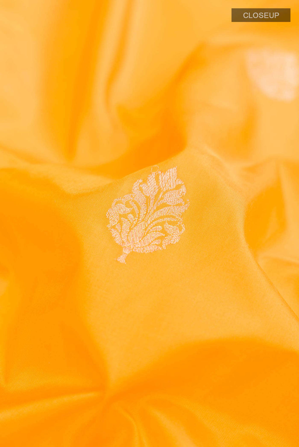 Yellow Banarasi Katan Silk Saree
