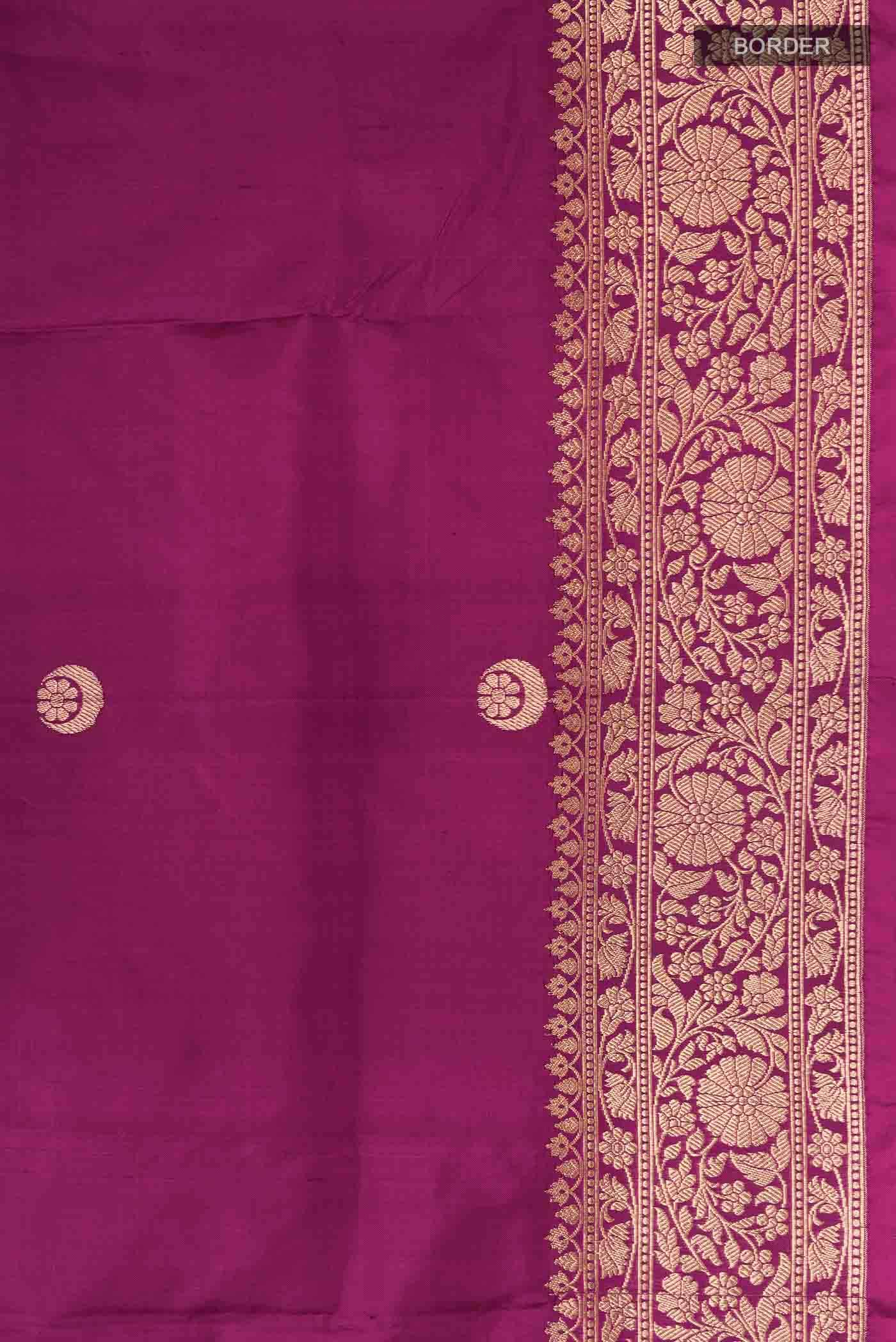 Purple Banarasi Katan Silk Saree