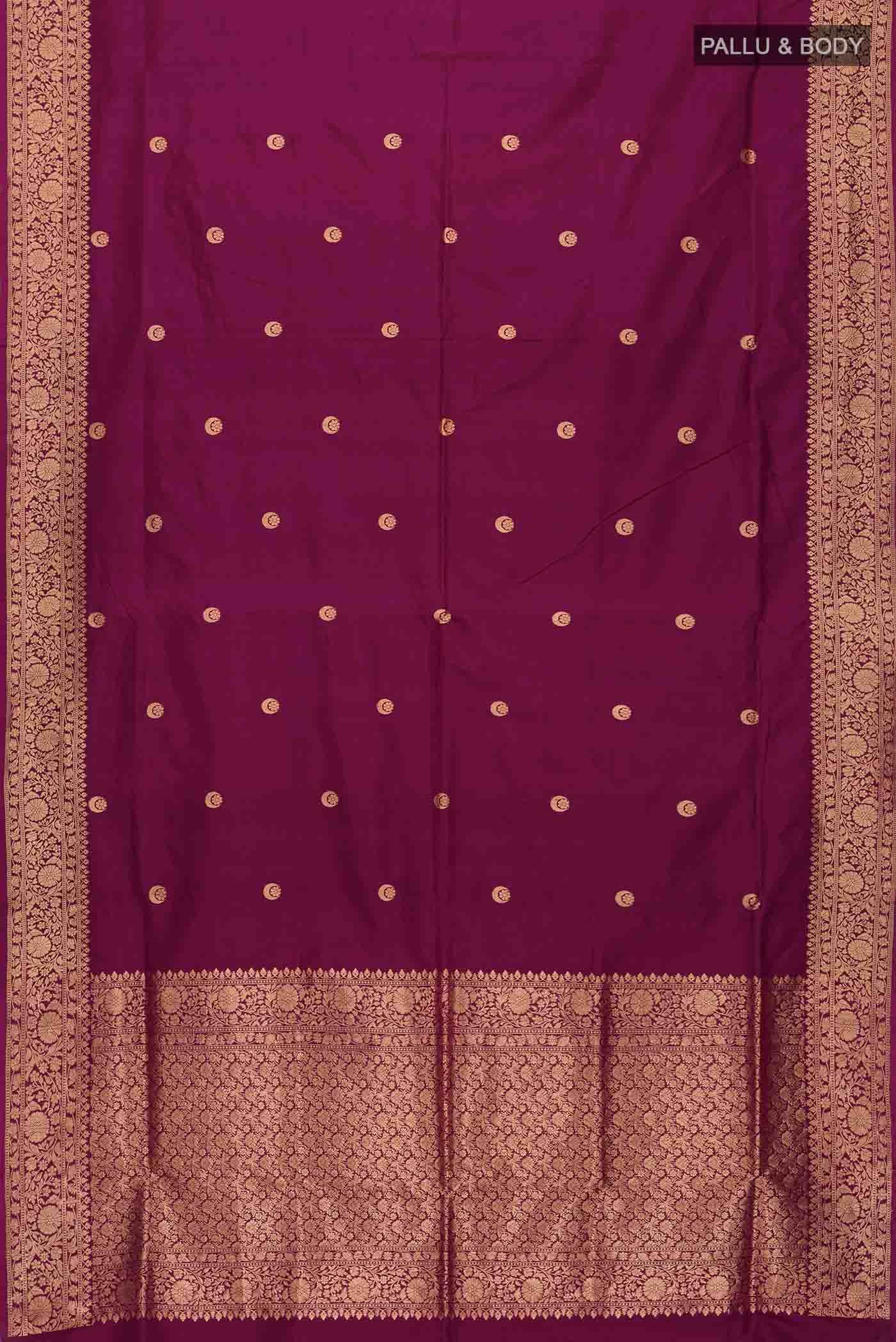 Purple Banarasi Katan Silk Saree