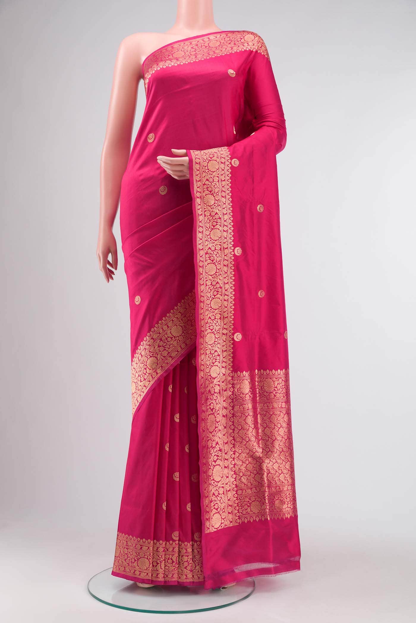 Pink Banarasi Katan Silk Saree