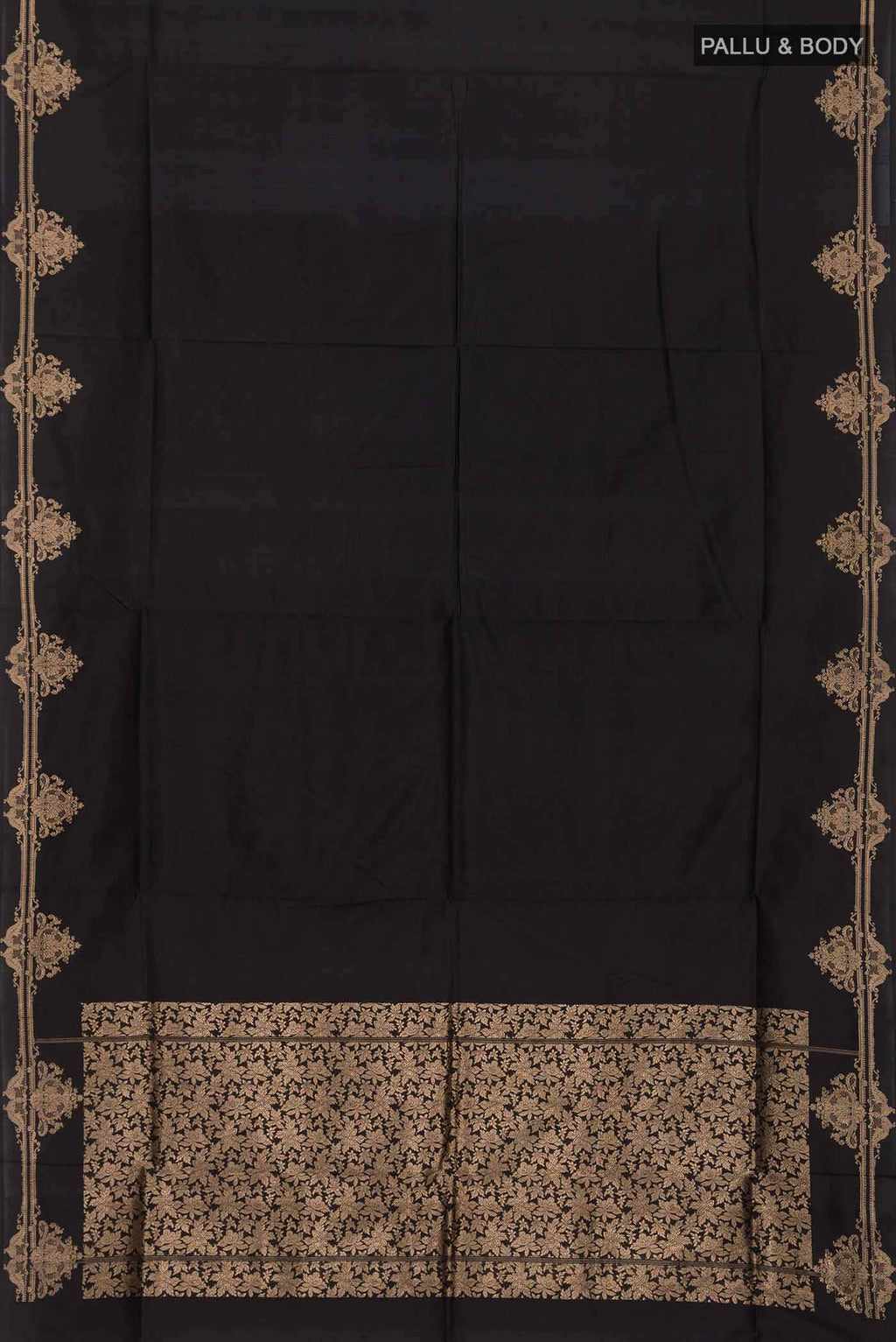 Black Banarasi Katan Silk Saree