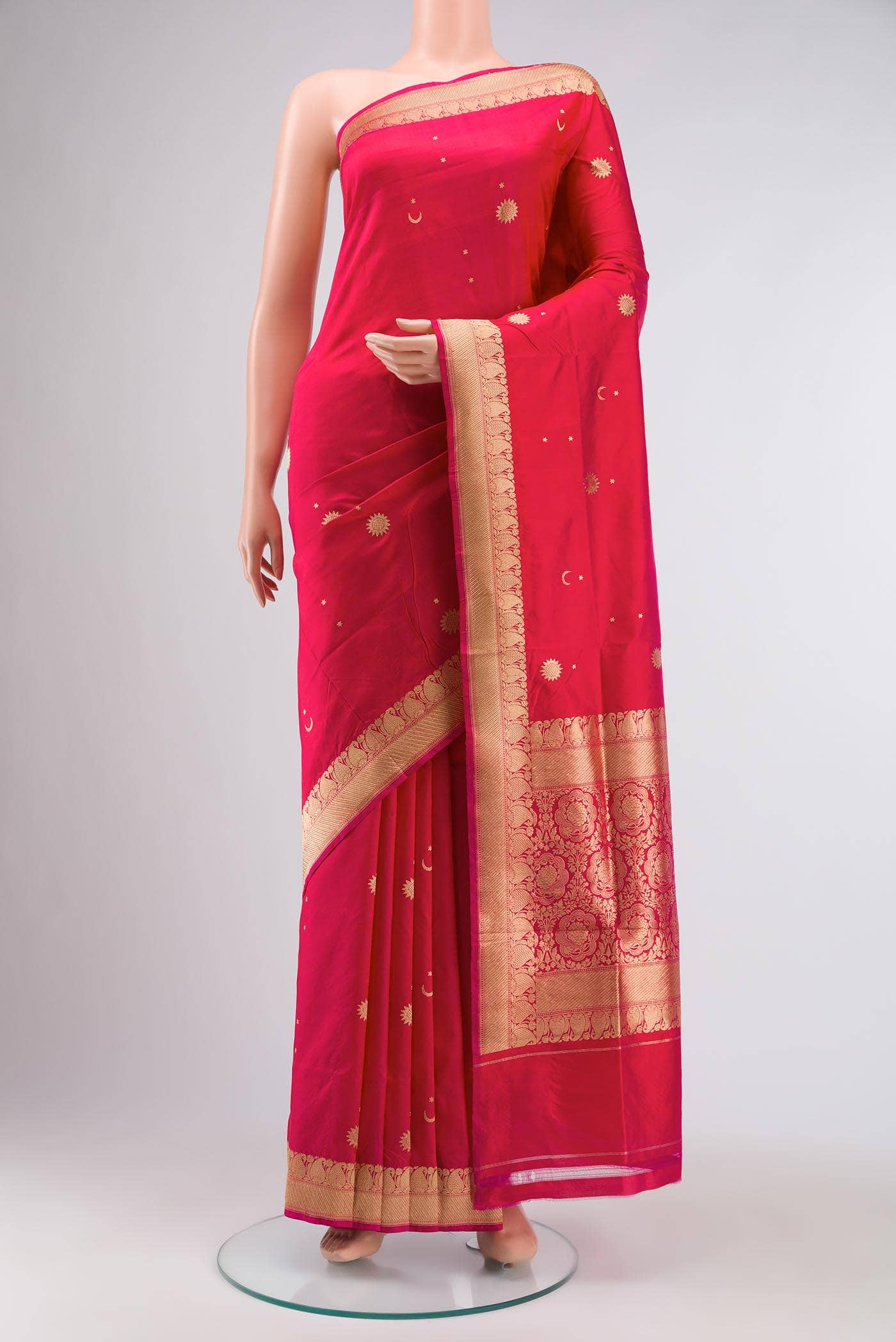 Pink Banarasi Katan Silk Saree