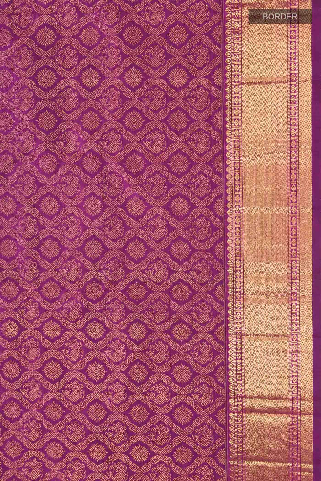 Pure Silk Pure Zari Purple Kanchipuram Saree