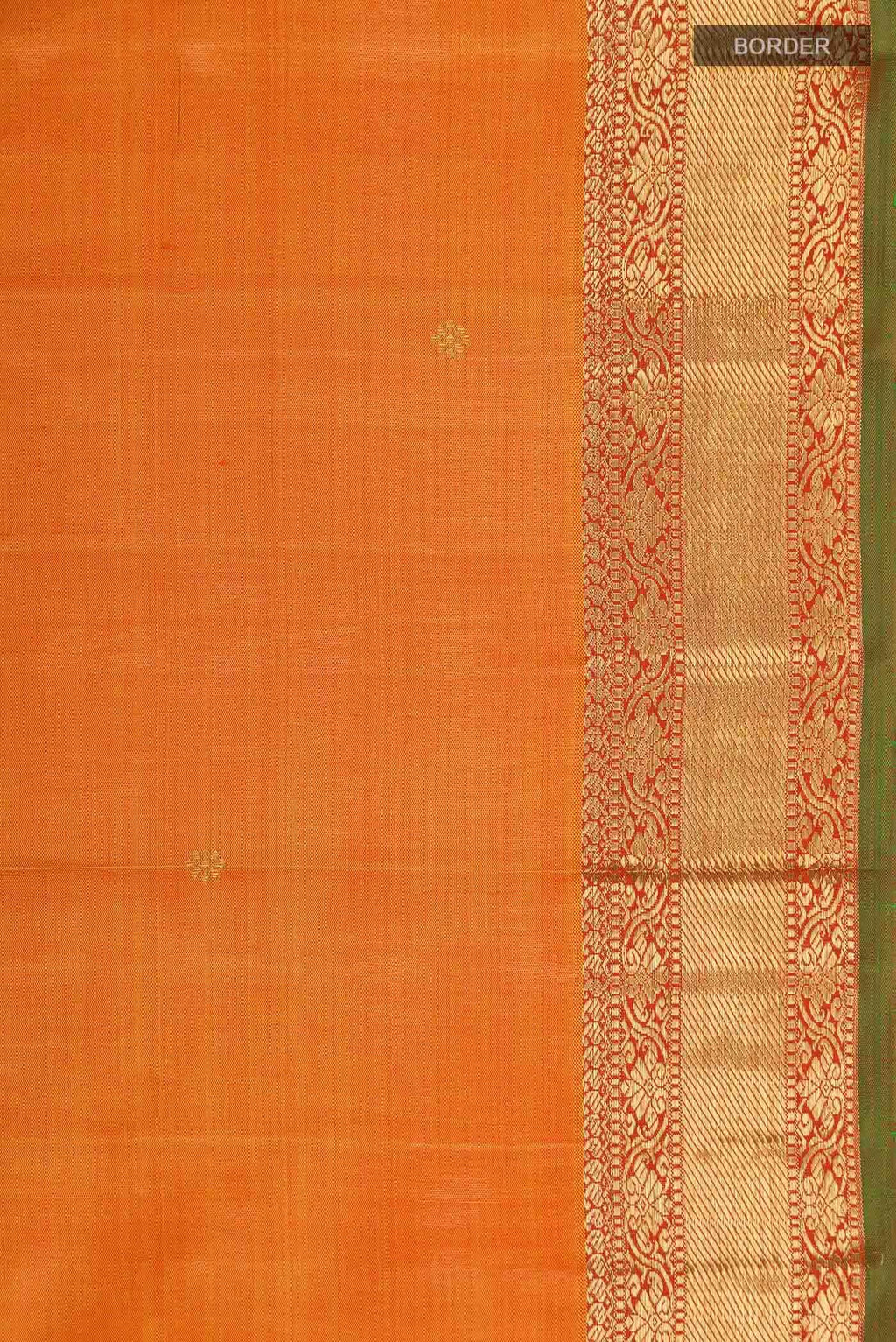 Orange Kanchipuram Silk Saree