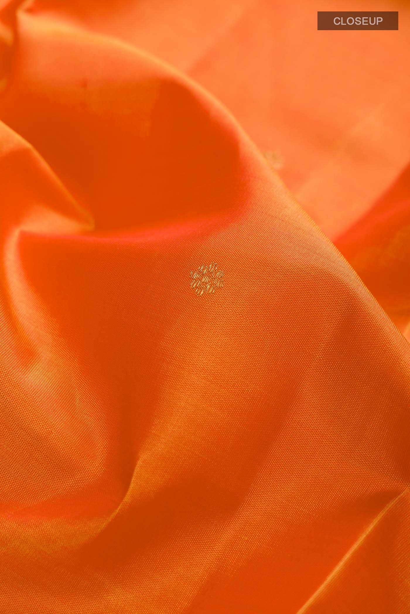 Orange Kanchipuram Silk Saree