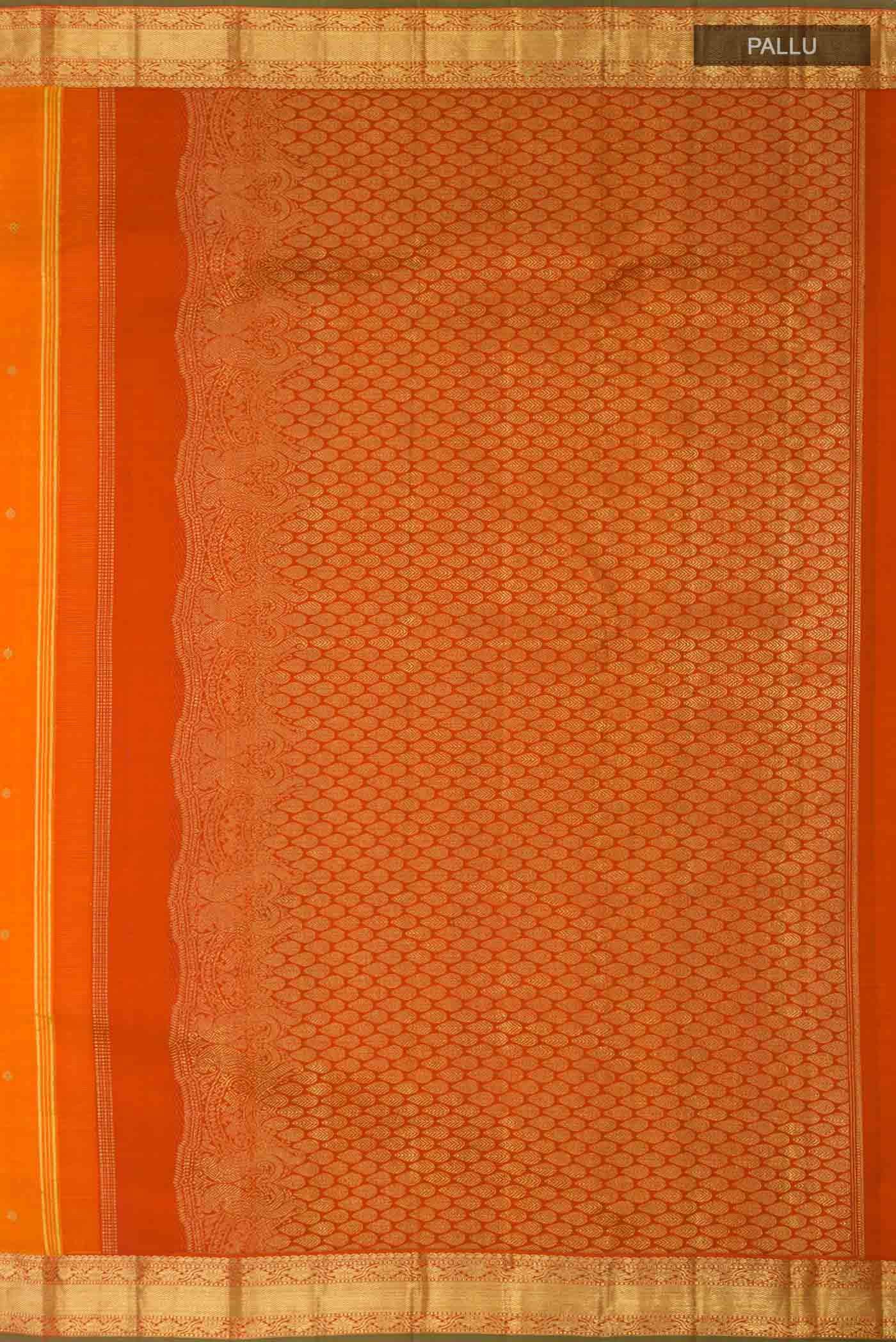 Orange Kanchipuram Silk Saree