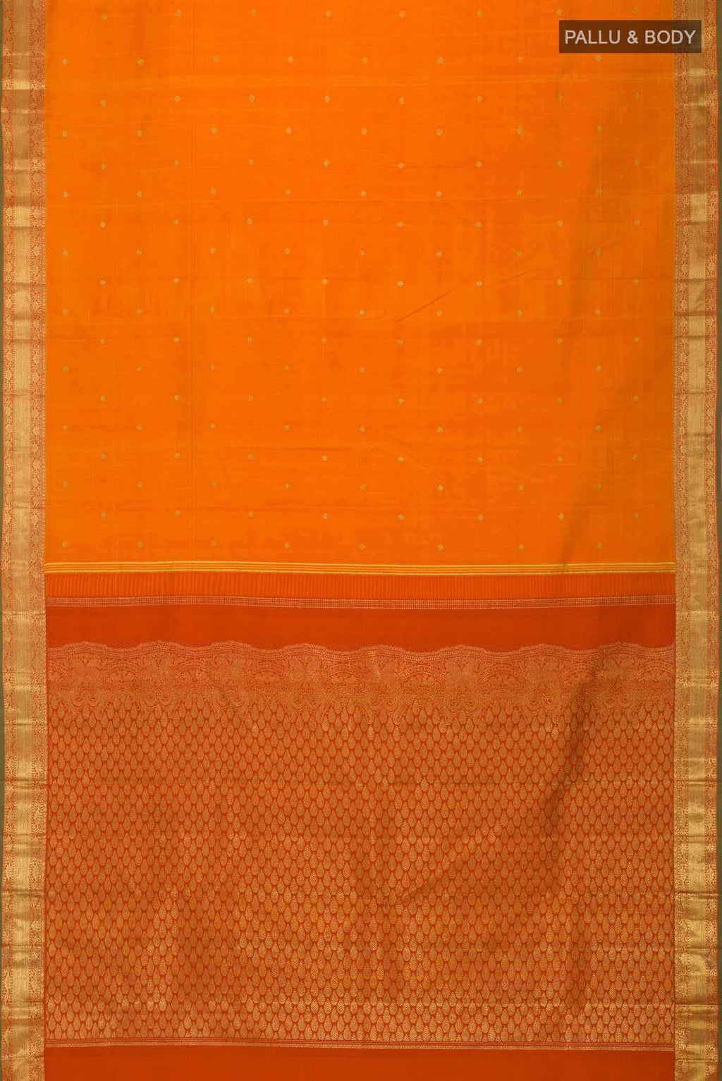 Orange Kanchipuram Silk Saree