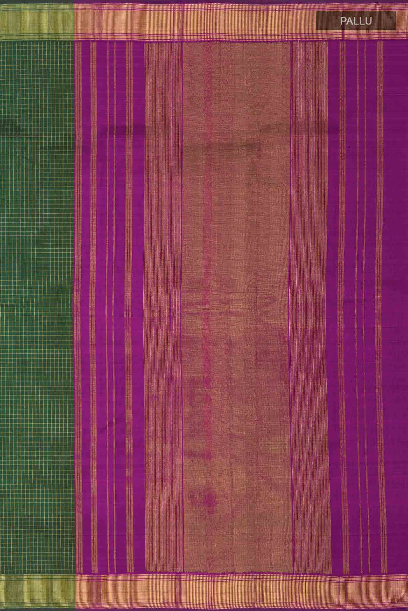 Pure Silk Pure Zari Green Kanchipuram Saree