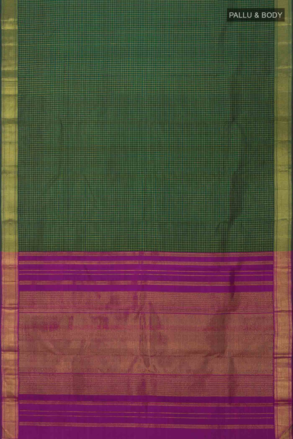 Pure Silk Pure Zari Green Kanchipuram Saree