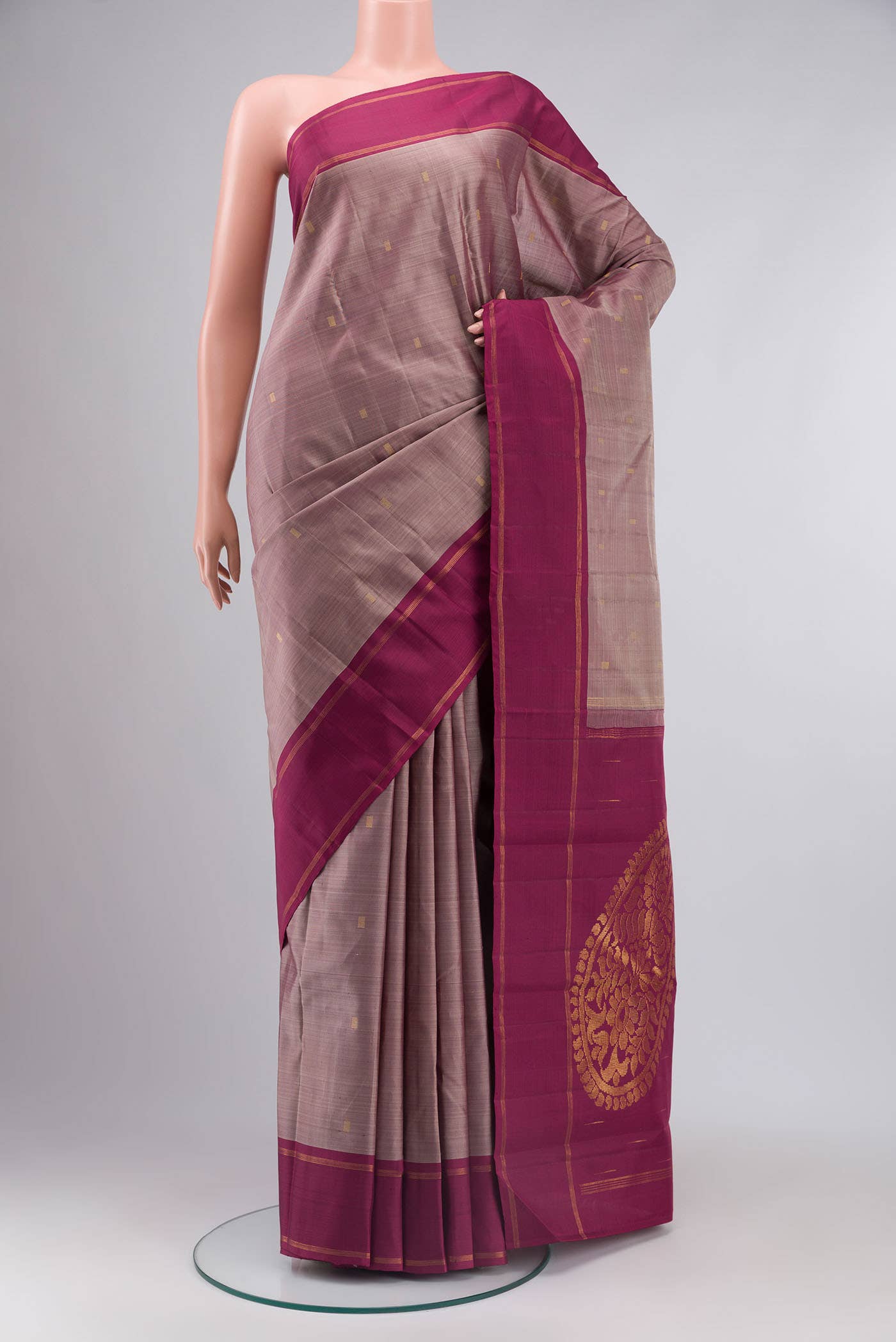 Brown Kanchipuram Silk Saree