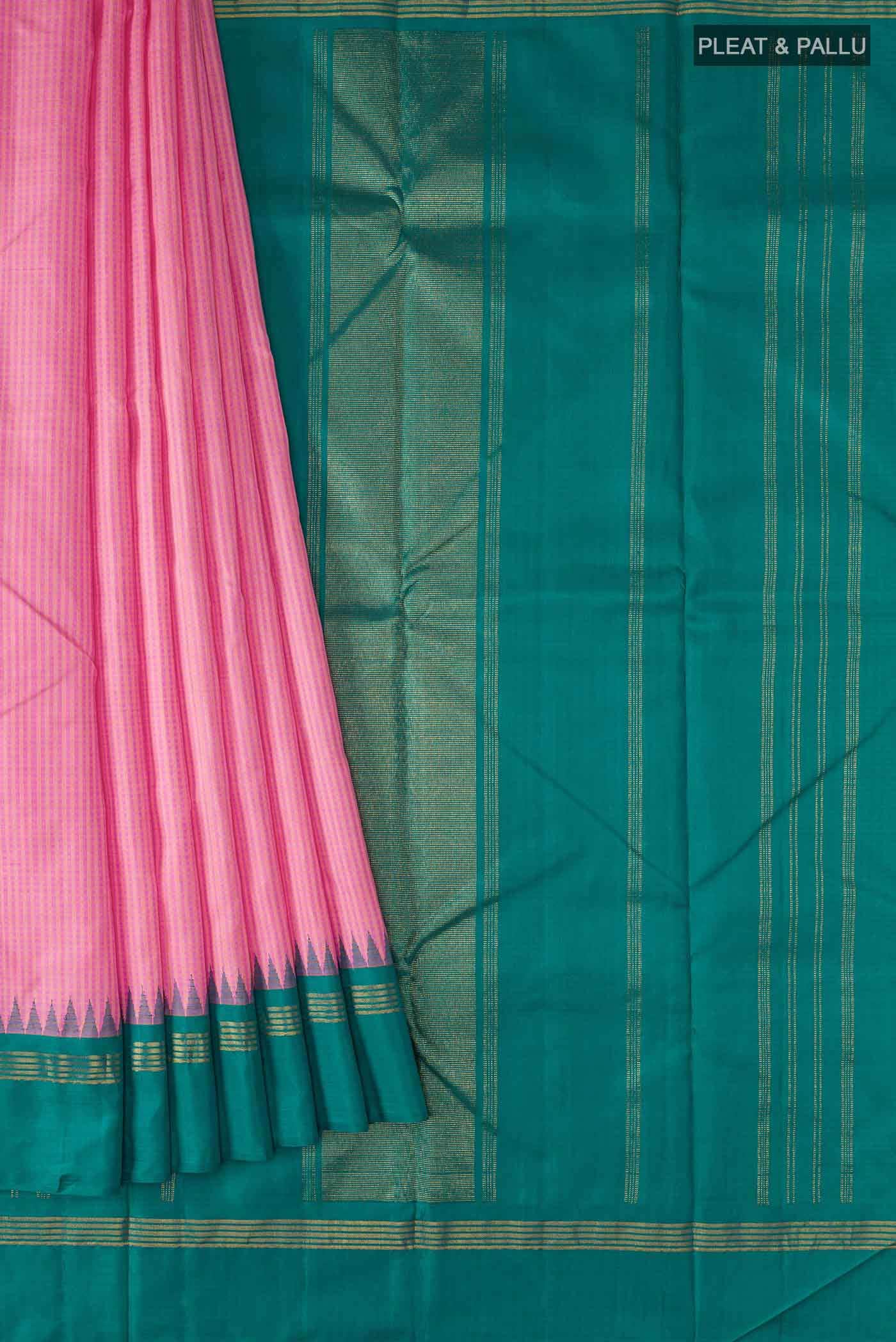 Pink Kanchipuram Silk Saree