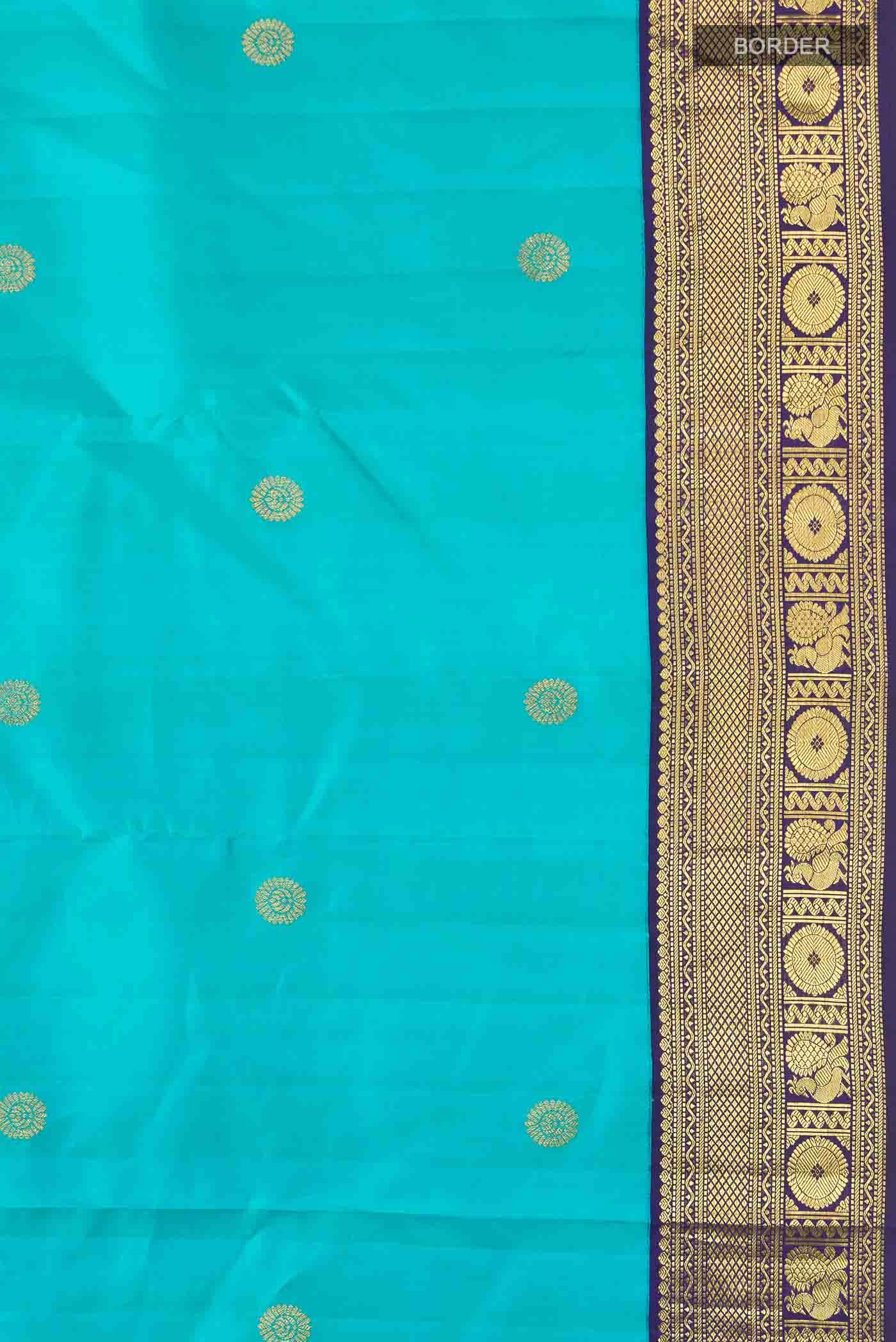 Blue Kanchipuram Silk Saree