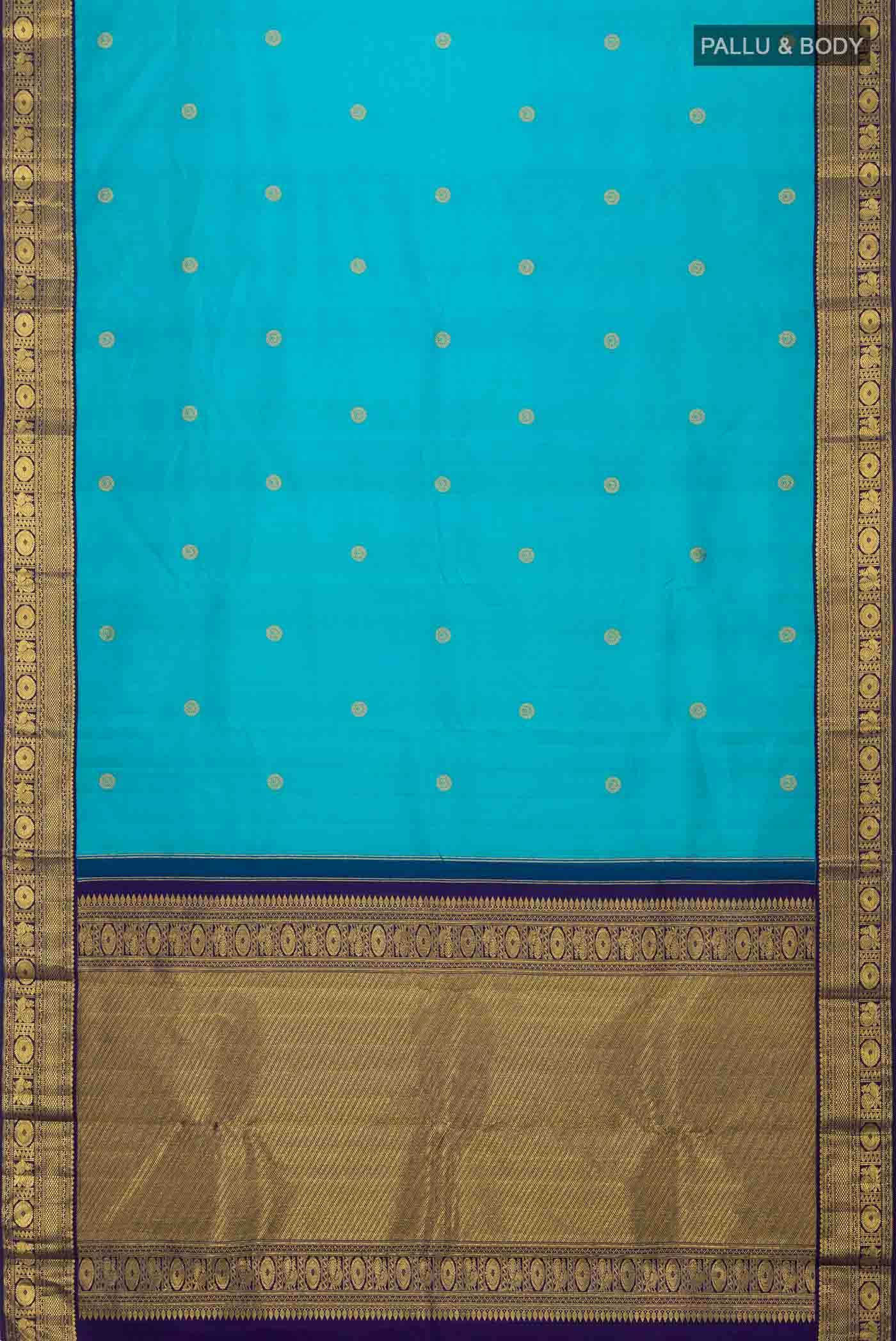 Blue Kanchipuram Silk Saree