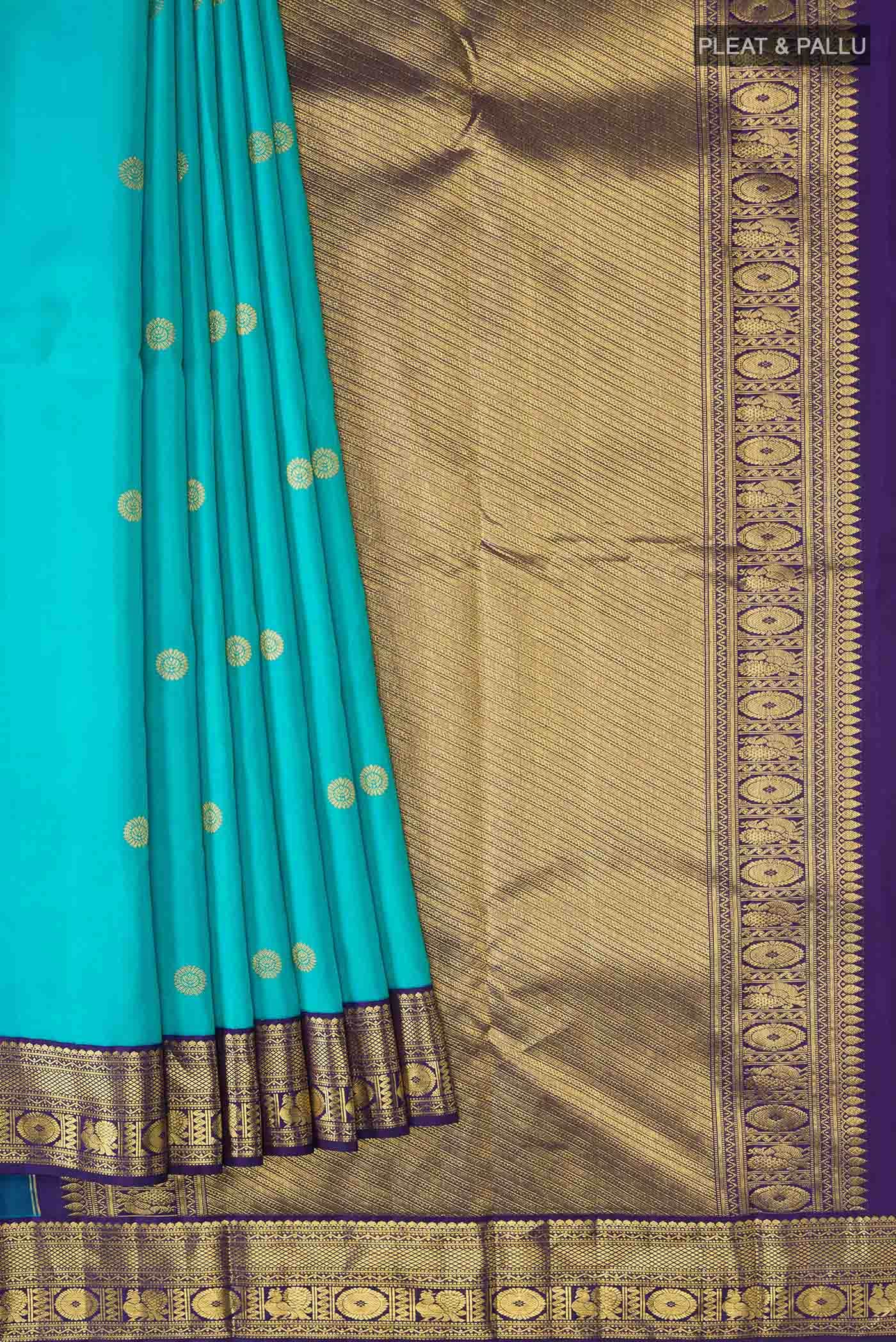 Blue Kanchipuram Silk Saree