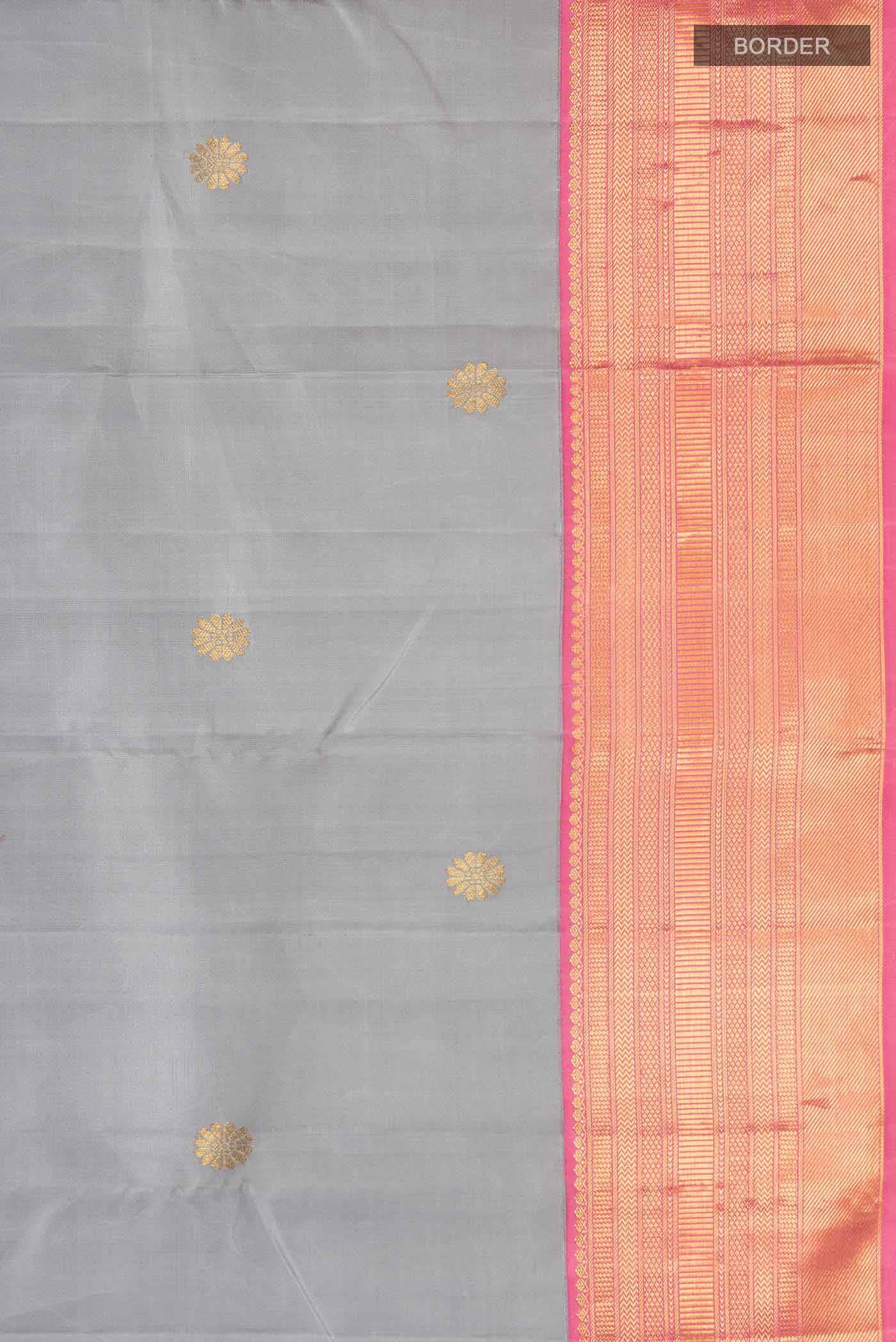 Grey Kanchipuram Silk Saree