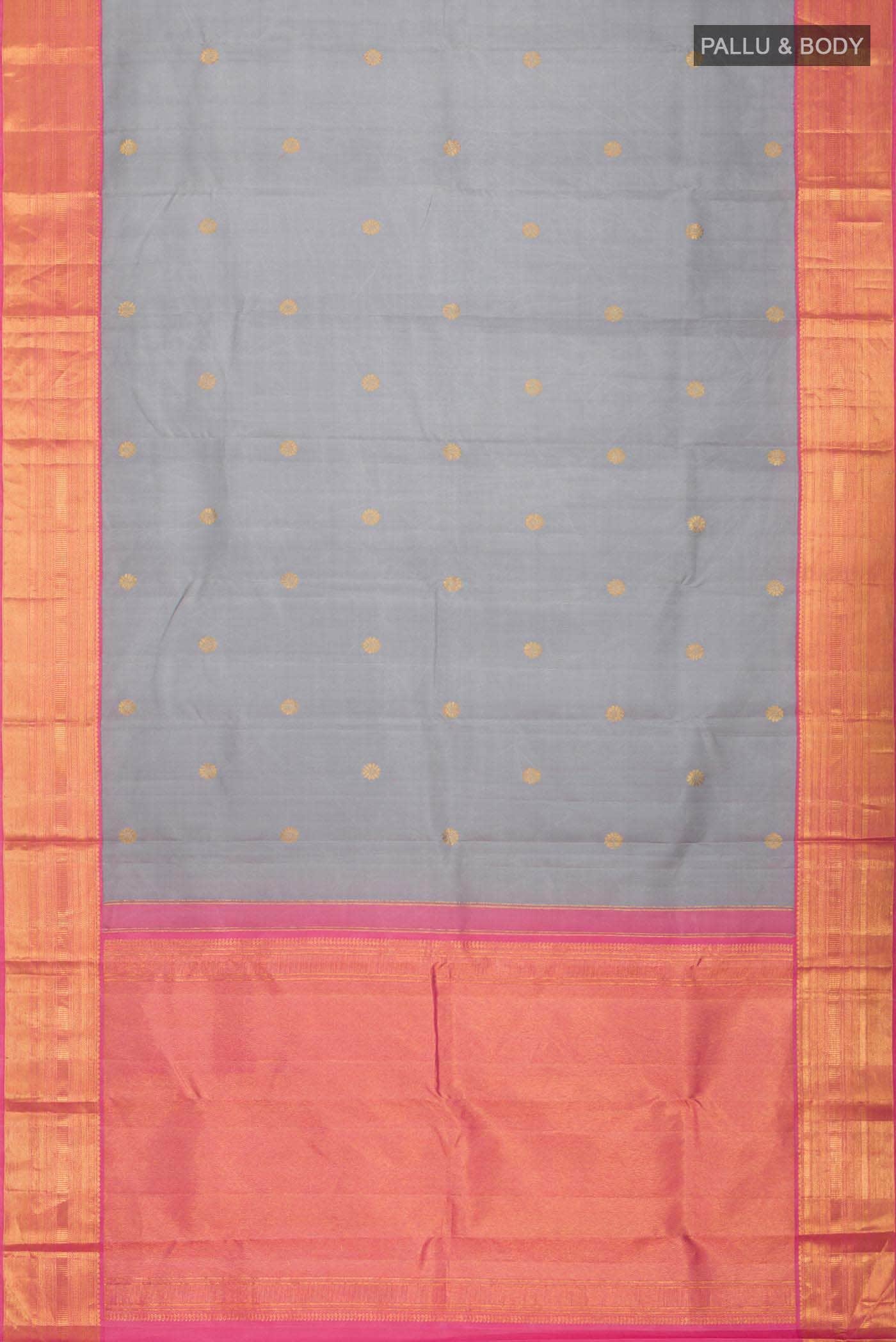 Grey Kanchipuram Silk Saree
