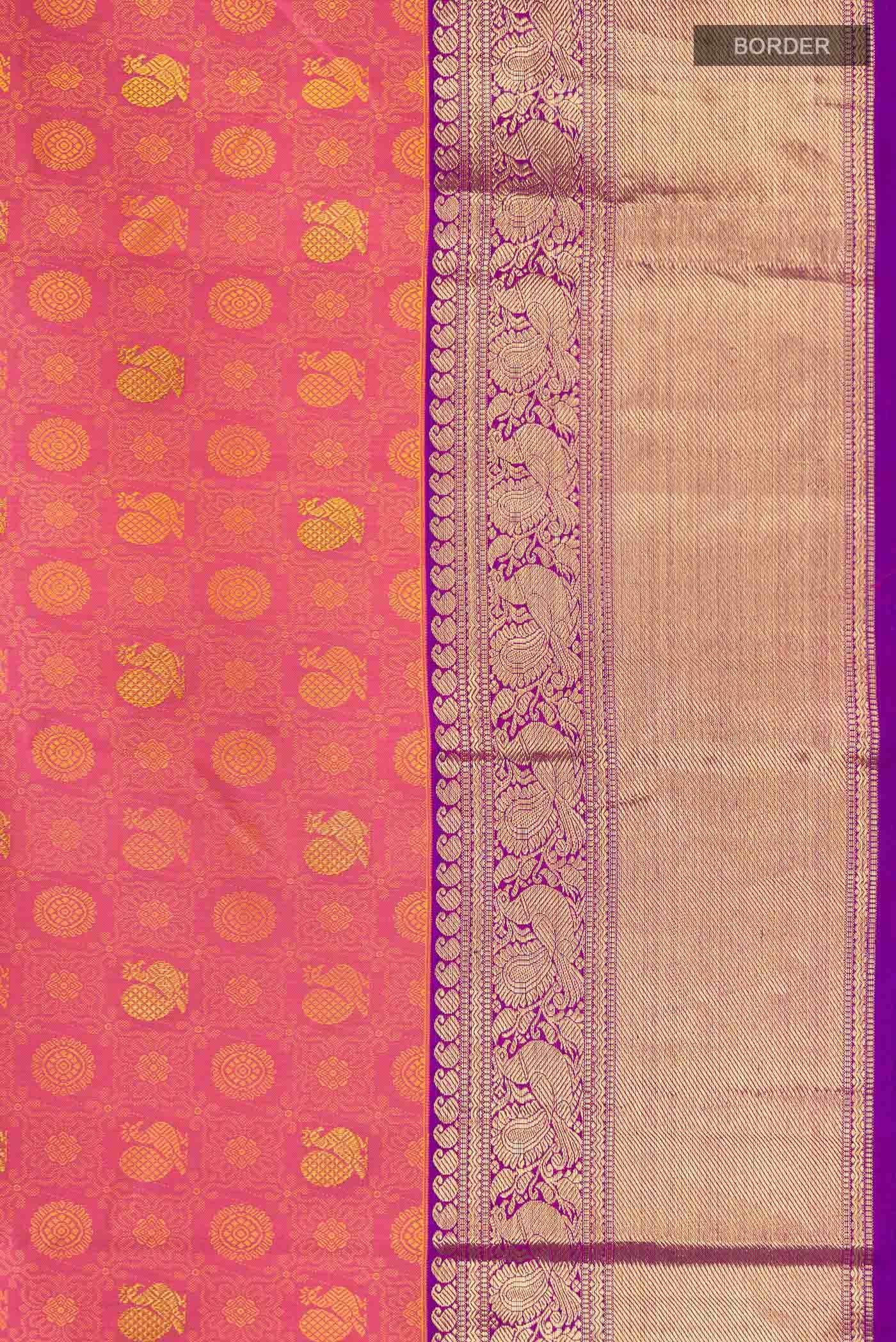 Pink Kanchipuram Silk Saree