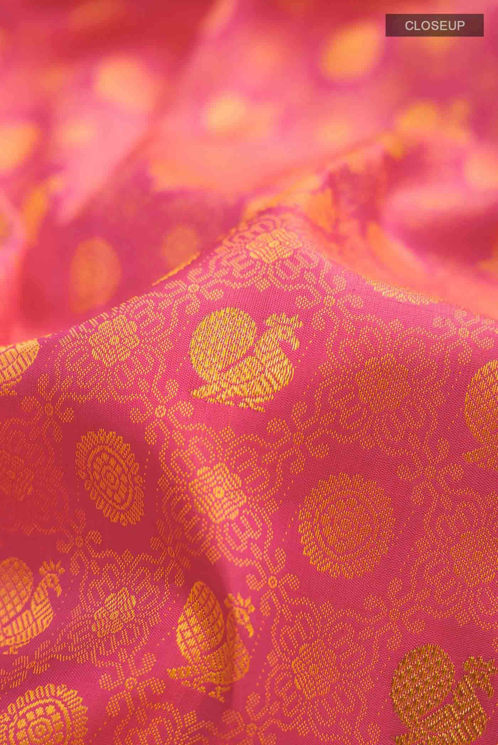 Pink Kanchipuram Silk Saree