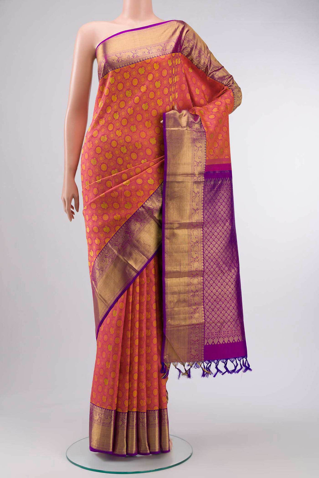 Pink Kanchipuram Silk Saree