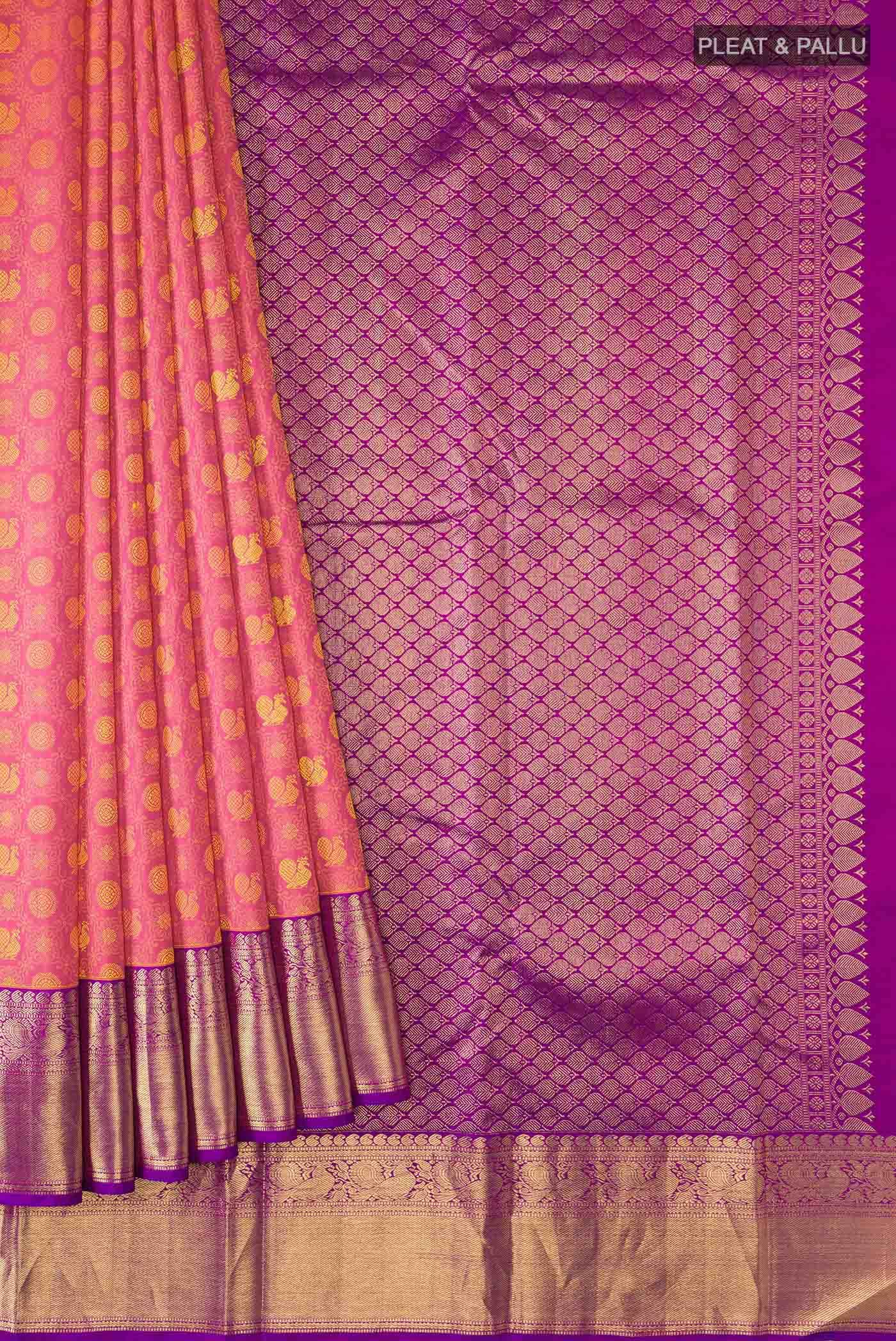 Pink Kanchipuram Silk Saree