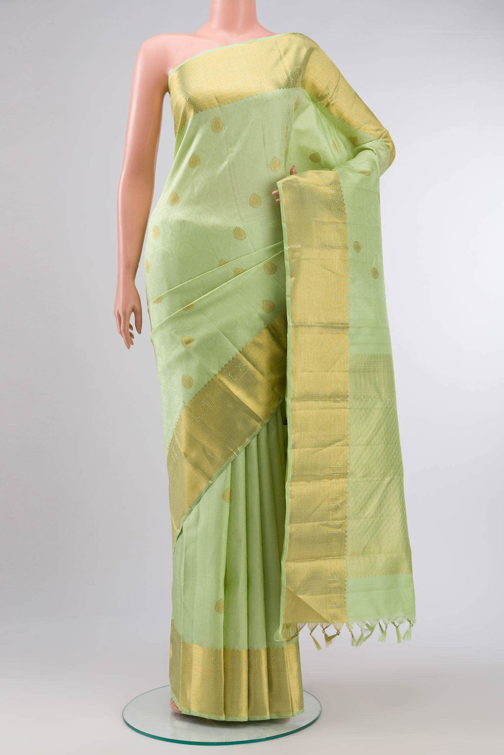 Light Green Kanchipuram Silk Saree