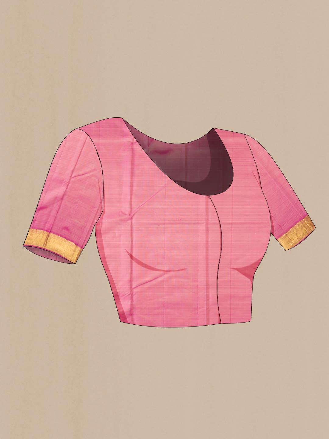 Sandal Kanchipuram Silk Saree