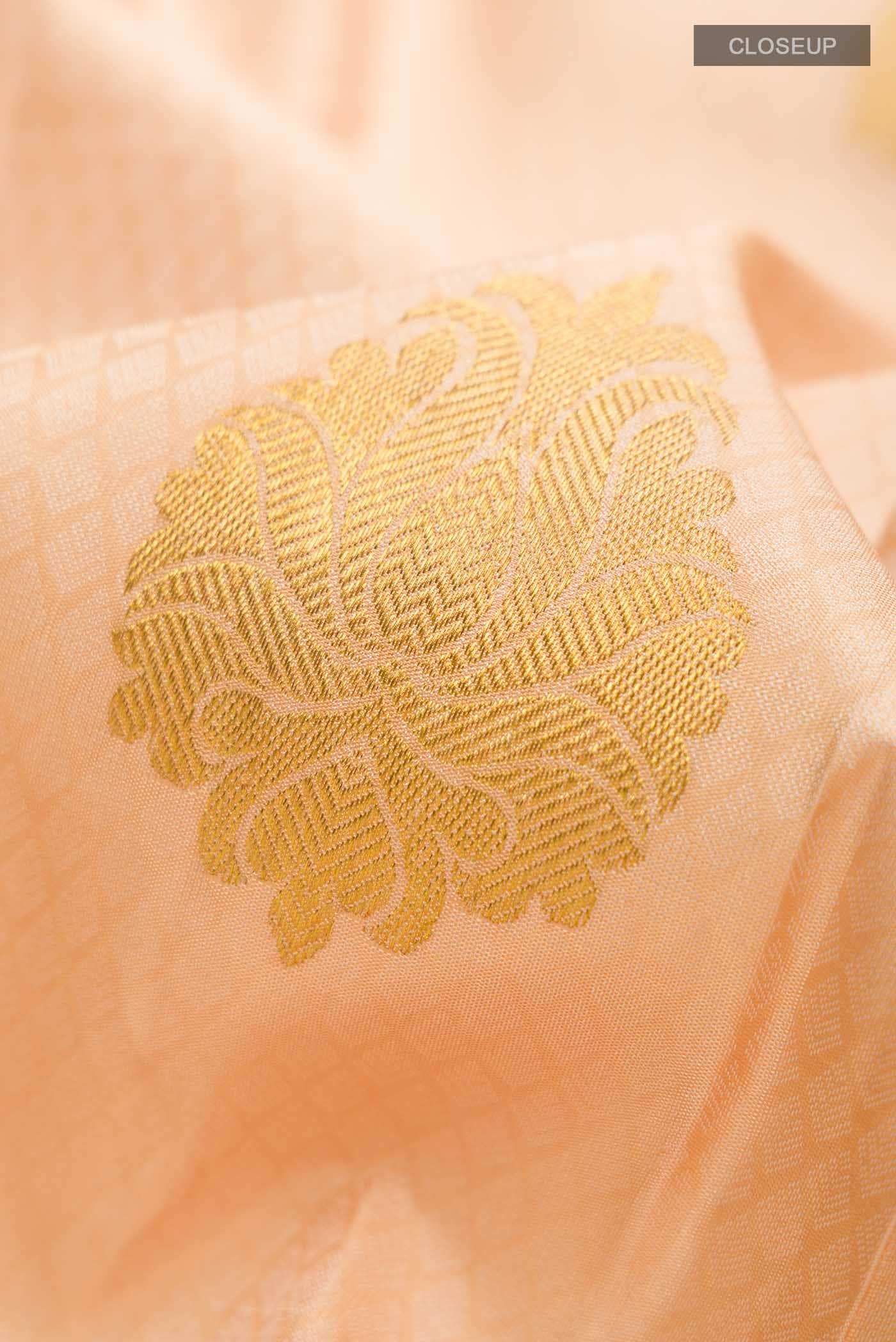 Sandal Kanchipuram Silk Saree