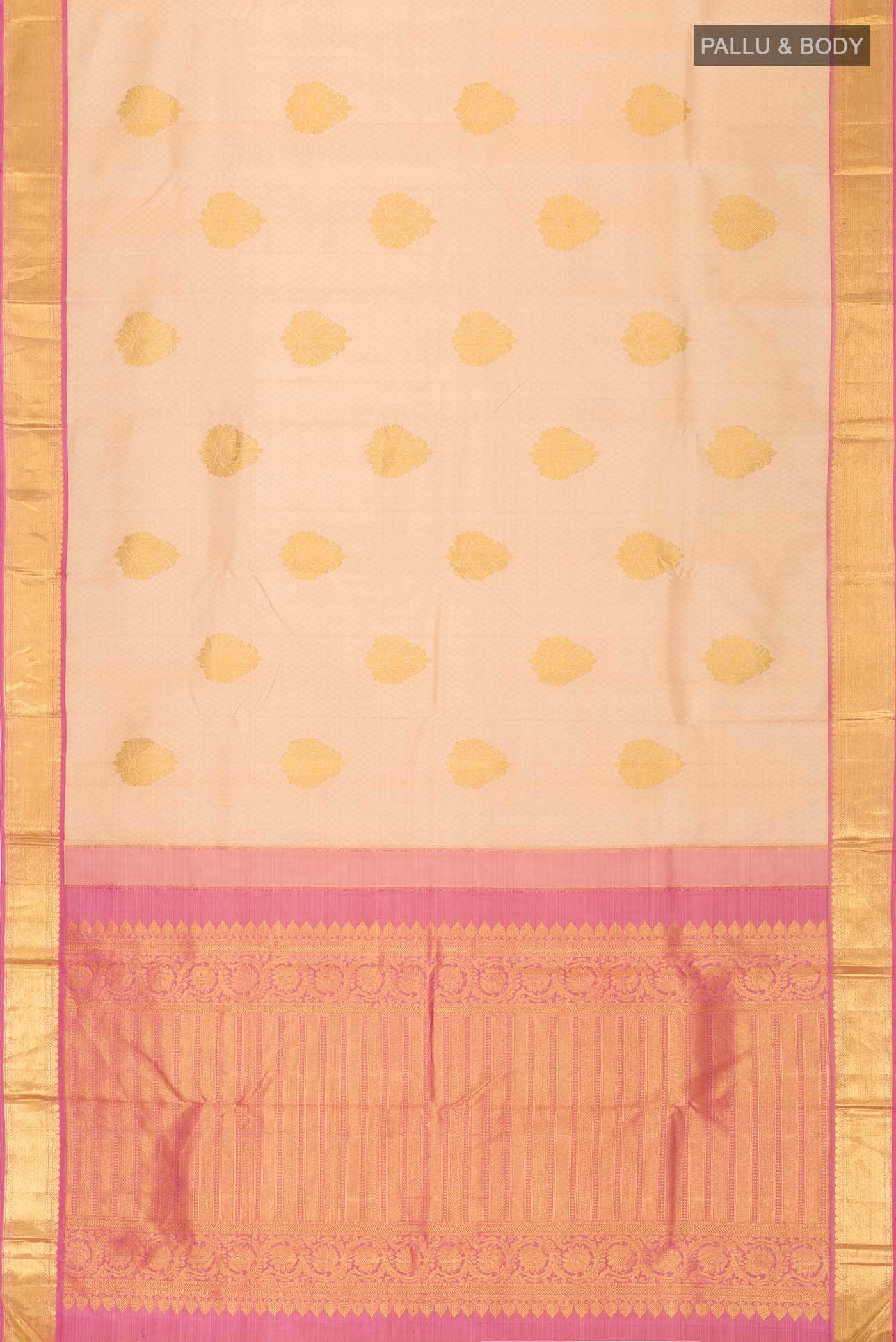 Sandal Kanchipuram Silk Saree