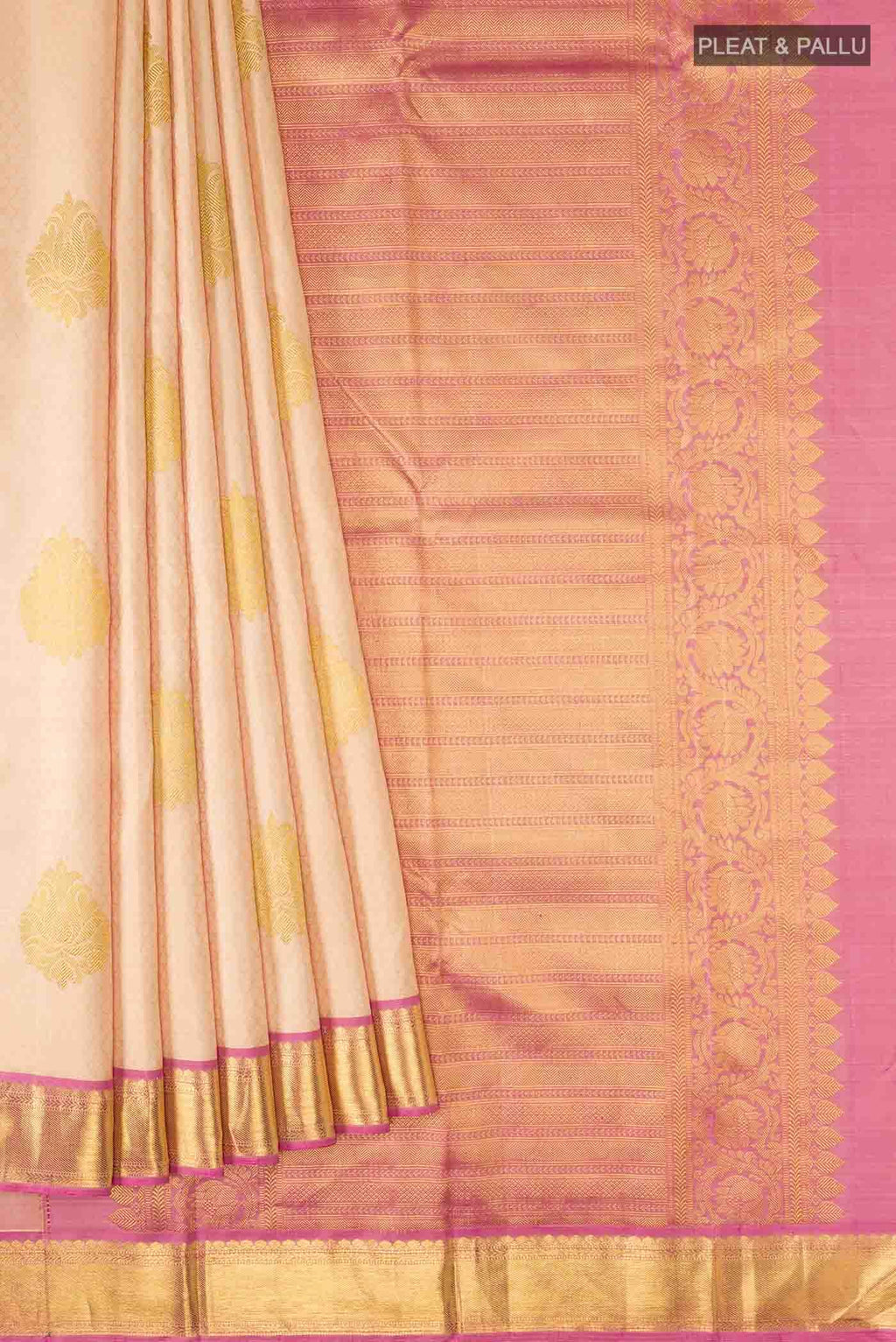 Sandal Kanchipuram Silk Saree