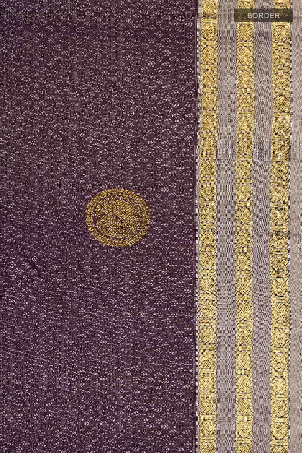 Purple Kanchipuram Silk Saree