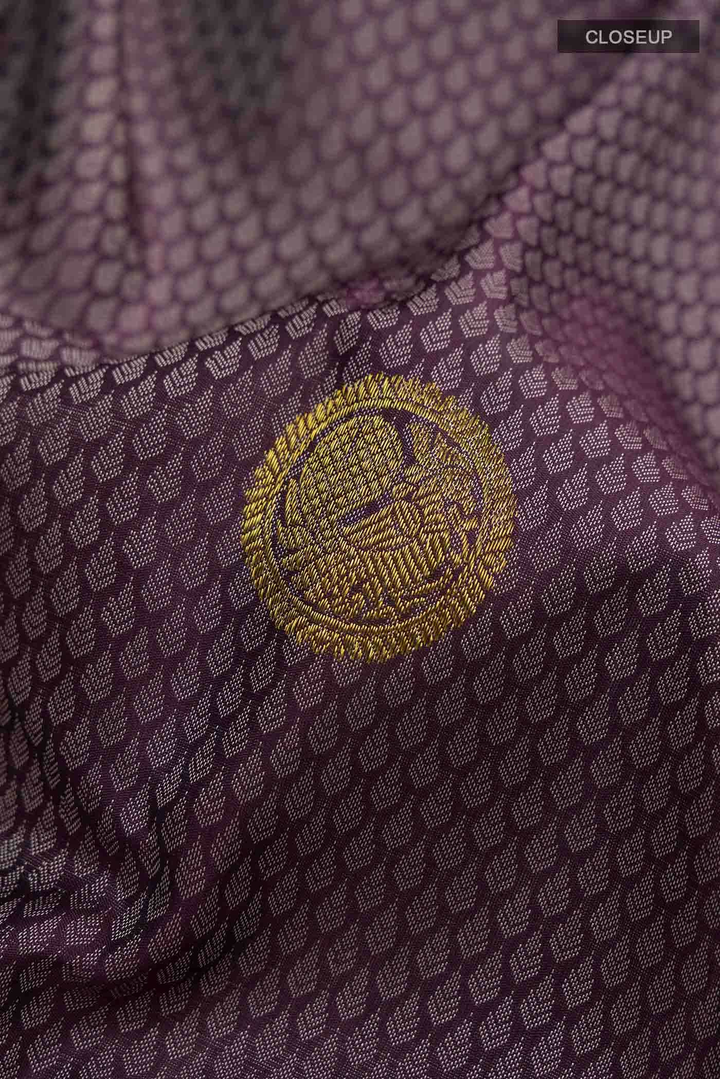 Purple Kanchipuram Silk Saree