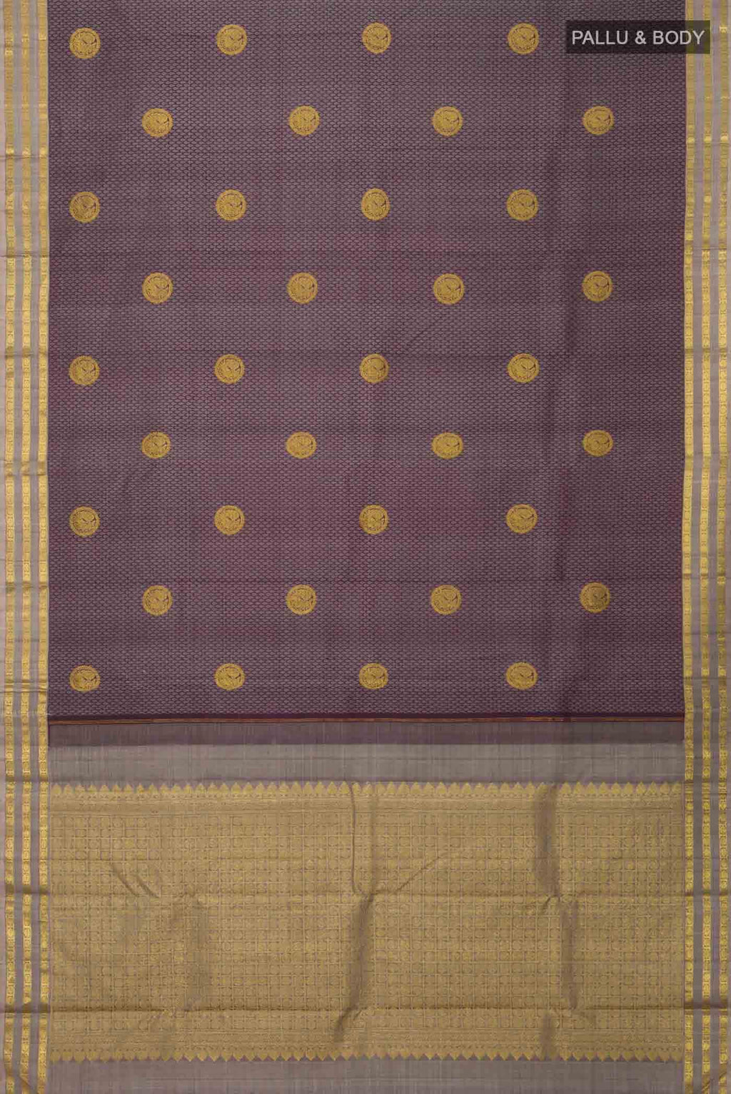 Purple Kanchipuram Silk Saree