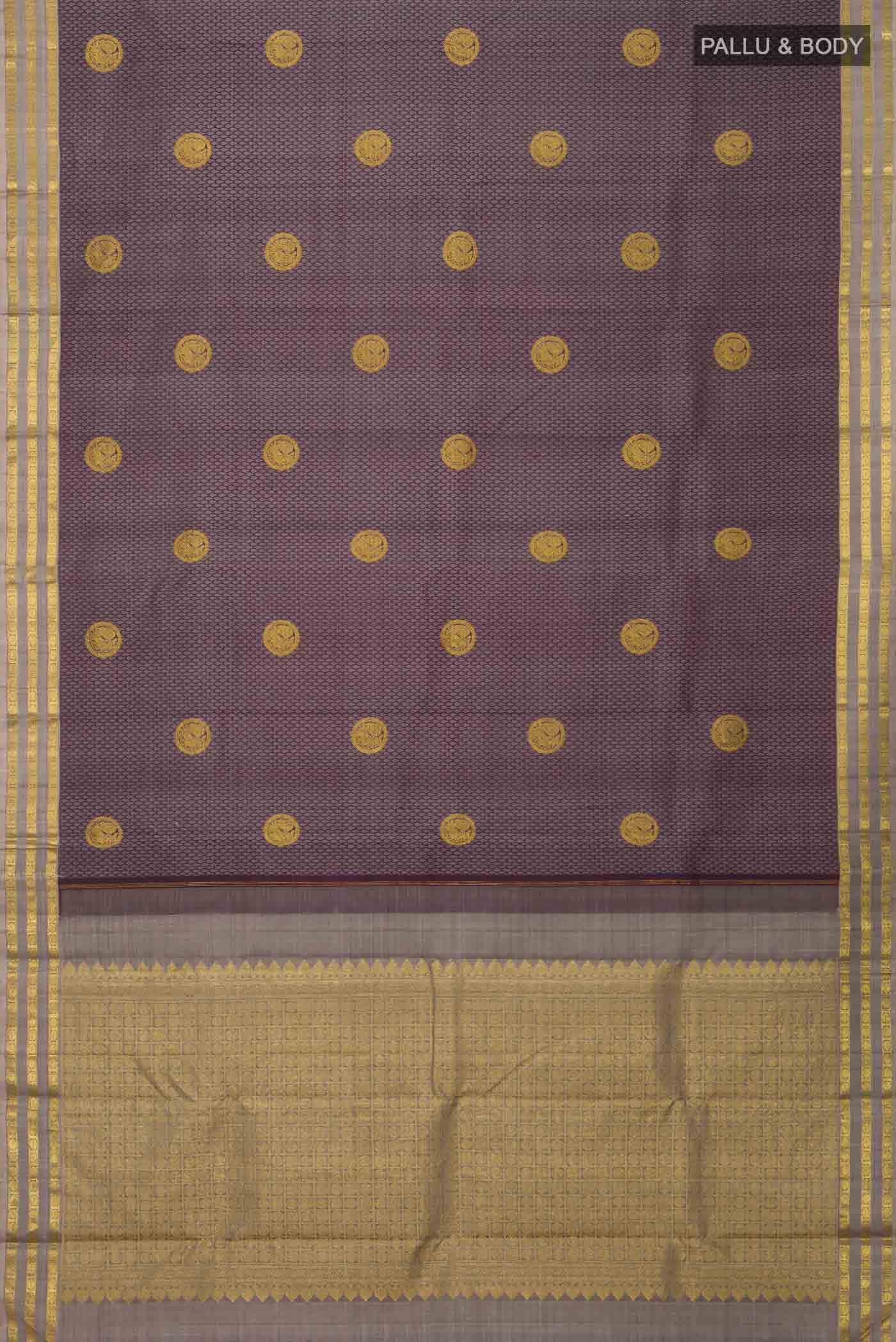 Purple Kanchipuram Silk Saree